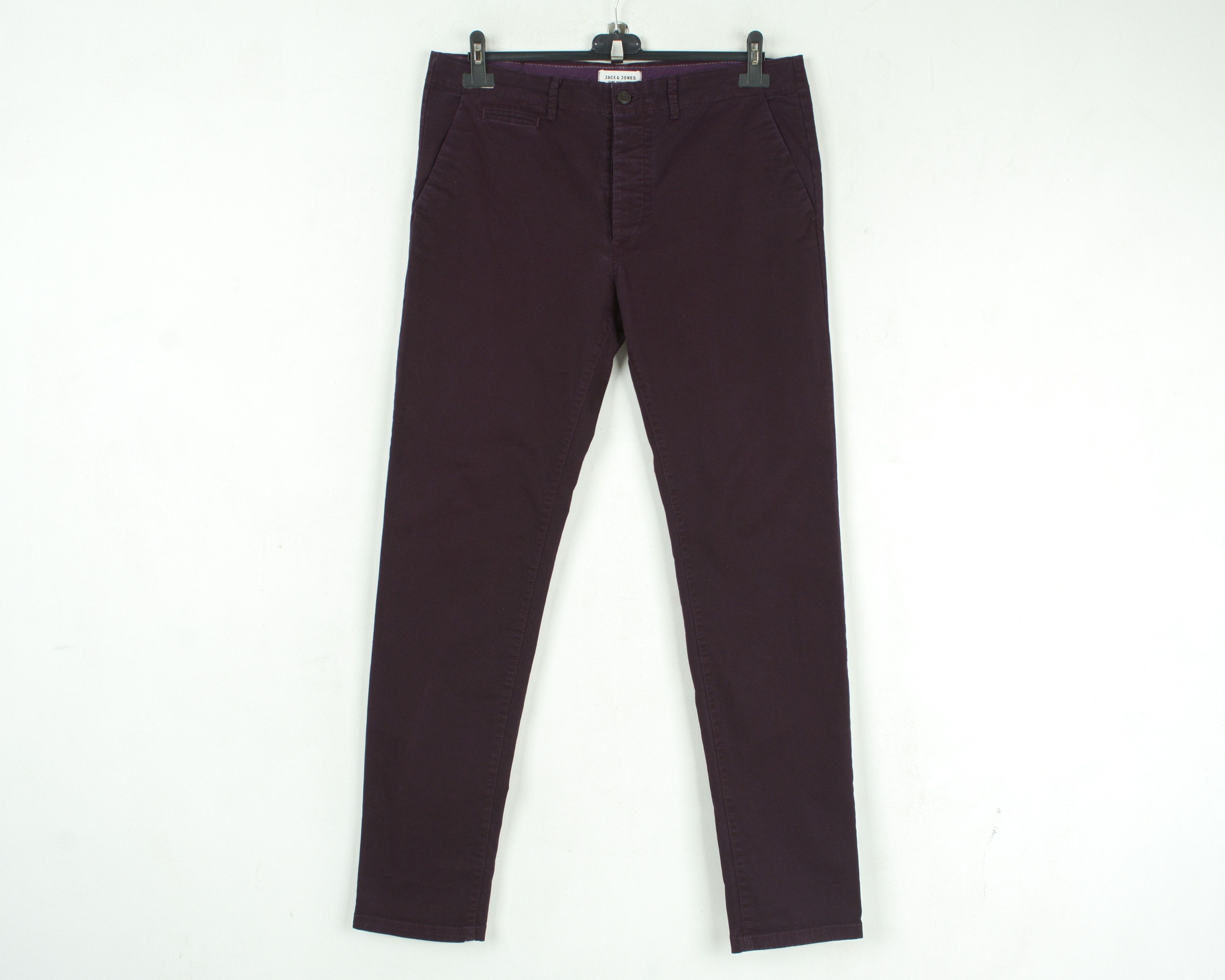 Jack & Jones Marco Mens W34 L34 Slim Fit Straight Pants Trousers Bottoms Size US 34 / EU 50 - 1 Thumbnail