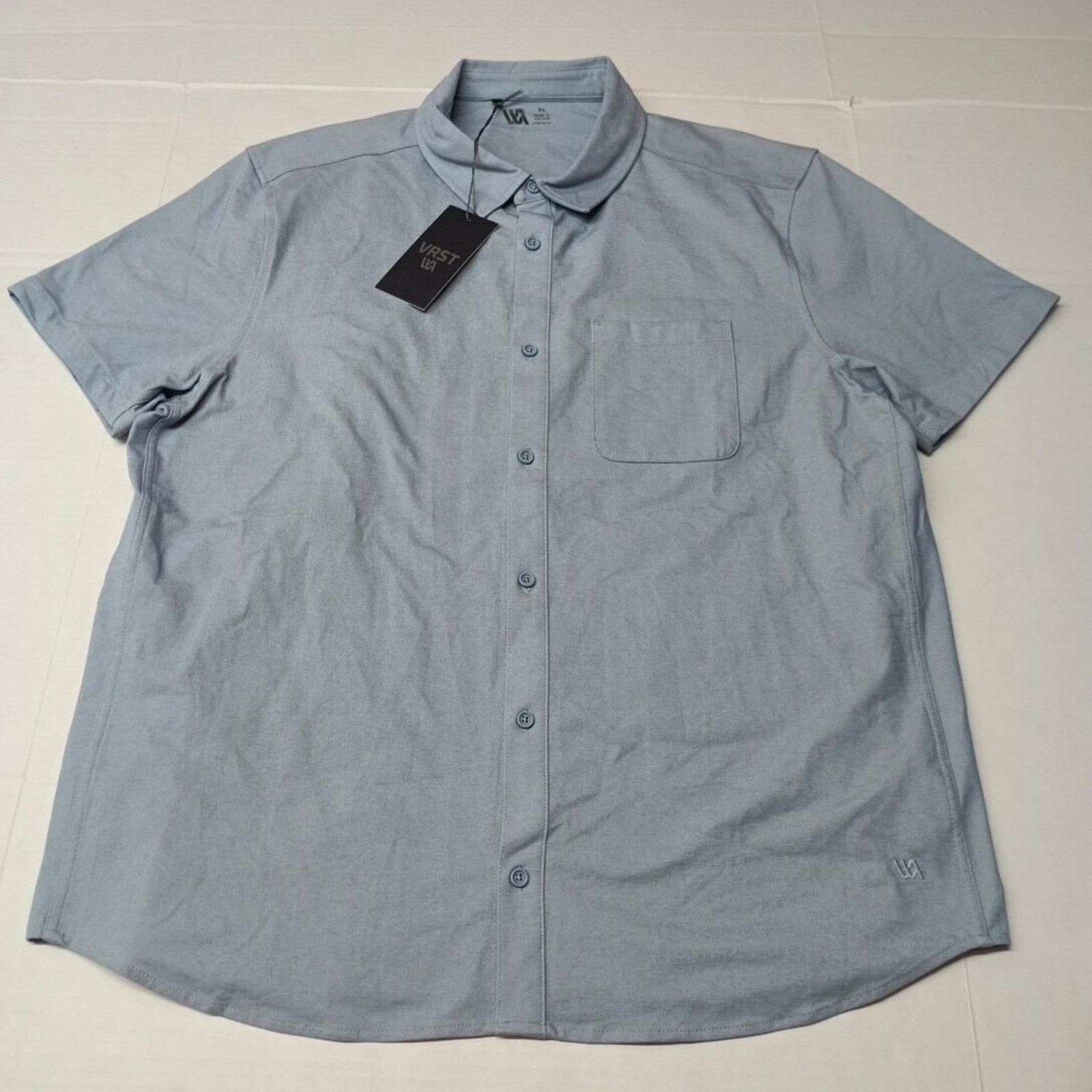 Other VRST Men's Refined Knit Button Up SS Shirt Men's XL Blue Size US XL / EU 56 / 4 - 1 Thumbnail