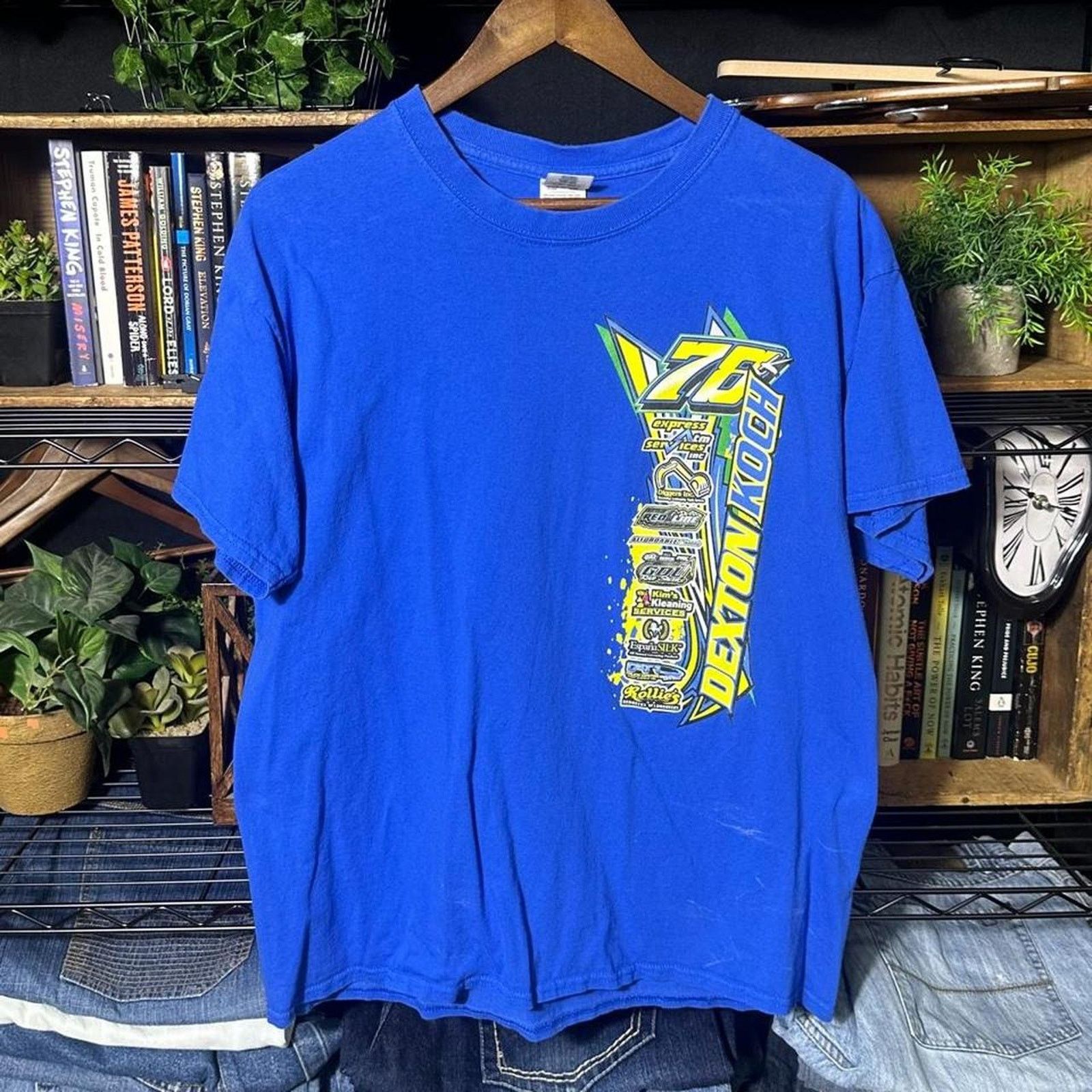 NASCAR Vintage Y2K Racing Tee Shirt Men Large Blue AOP NASCAR 2000s Size US L / EU 52-54 / 3 - 2 Thumbnail