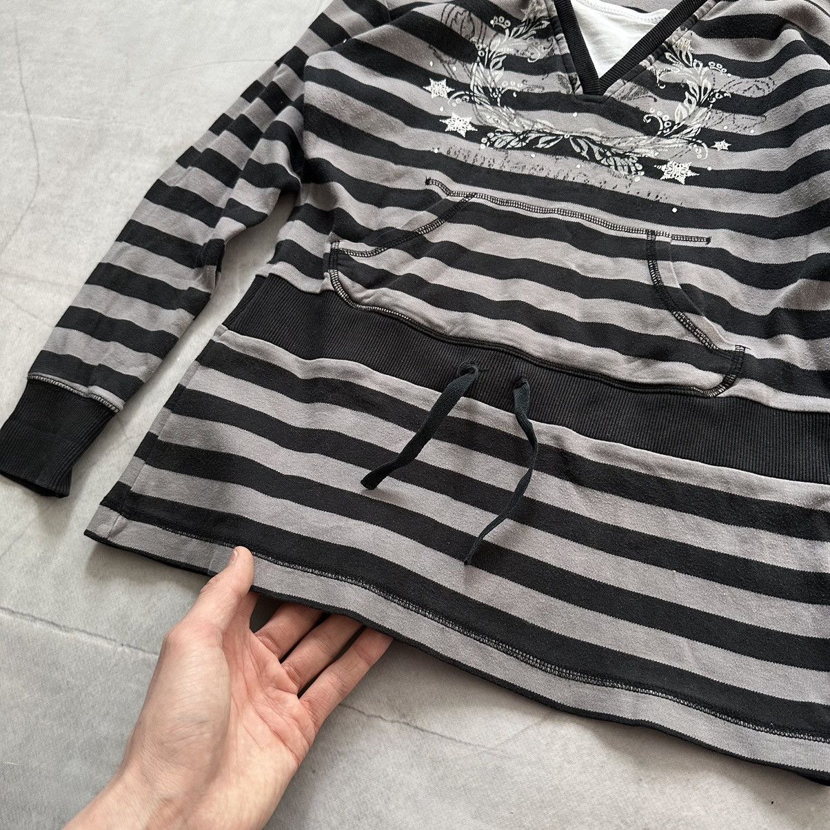 Hysteric Glamour Japan Striped Margiela Vibe Hoodie Hysteric Glamour Style Size S / US 4 / IT 40 - 5 Thumbnail