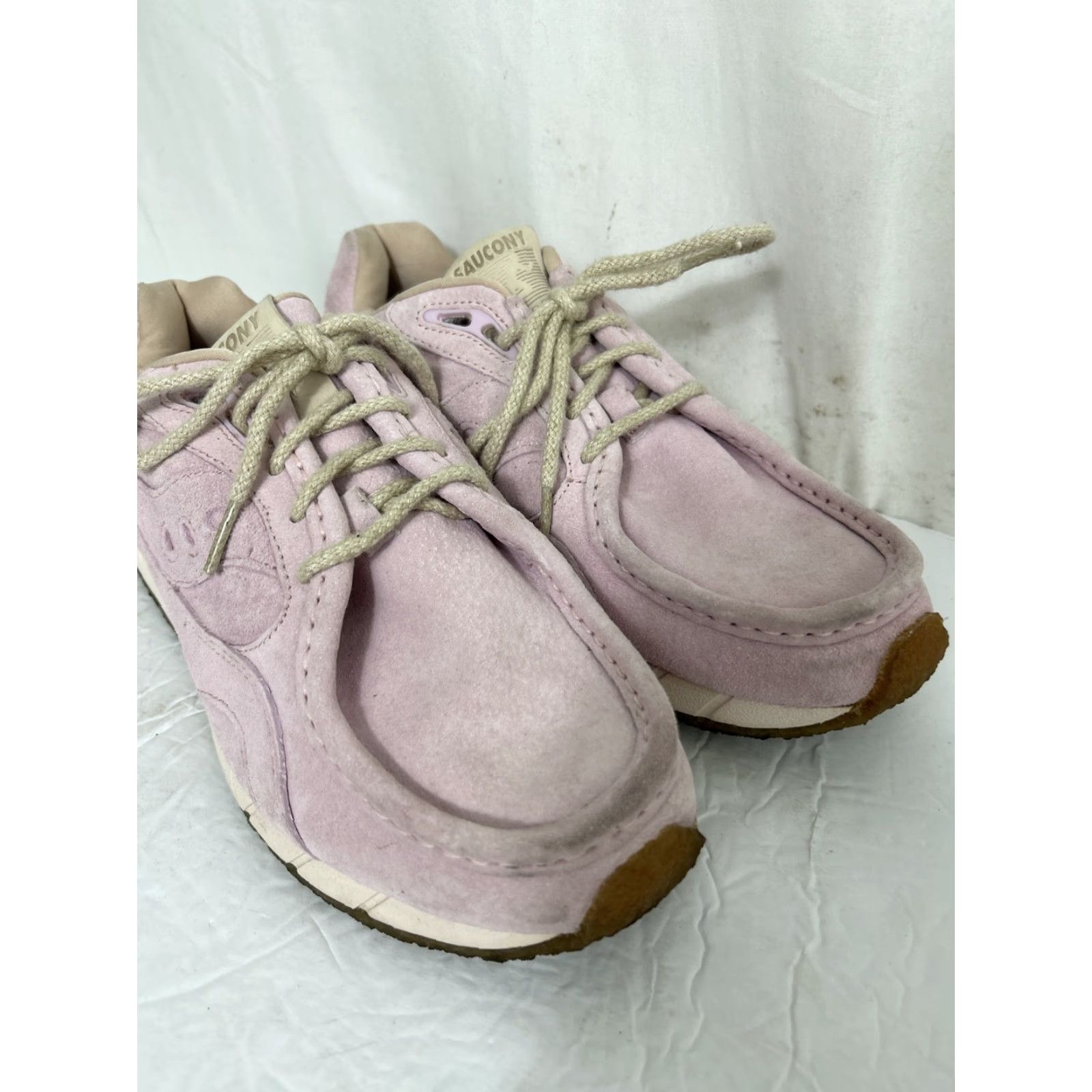 Saucony Saucony Shadow 6000 Pink/Gum Sneakers Men's 8 Medium Leather Suede Size US 8 / EU 41 - 2 Thumbnail