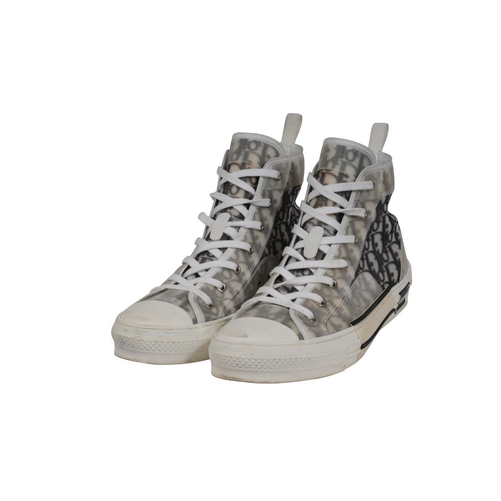 Dior B23 High Top Sneakers Black White Oblique Size US 12 / EU 45 - 3 Thumbnail