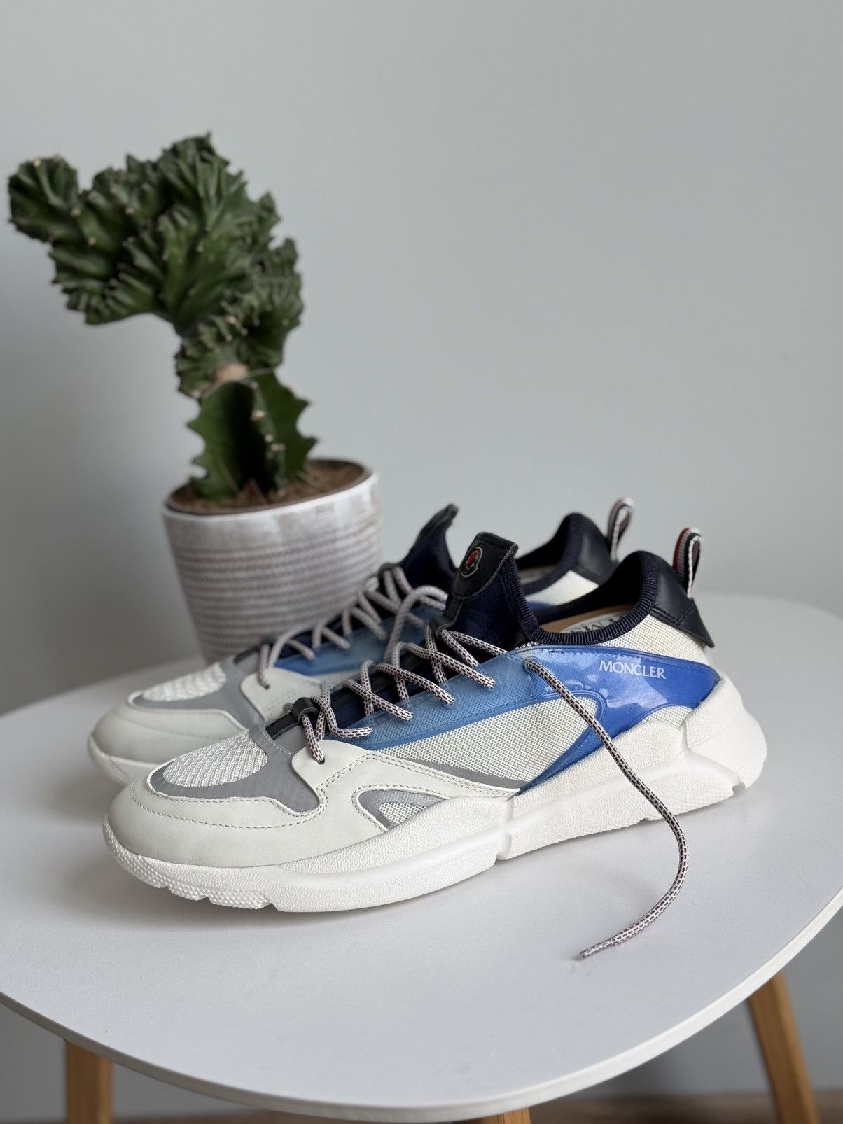 Moncler Moncler Anakin Sneakers Trevor Scarpa White Chunky Sneakers Size US 10 / EU 43 - 10 Thumbnail