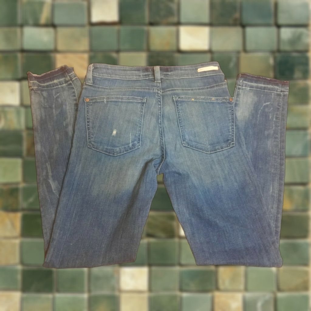 Anthropologie VINTAGE Anthropologie Pilcro and the Letterpress Skinny Distressed Blue Jeans 27 Women Jeans 27 Blue Skinny Distressed Pilcro Model 90s? Size 27" / US 4 / IT 40 - 1 Thumbnail
