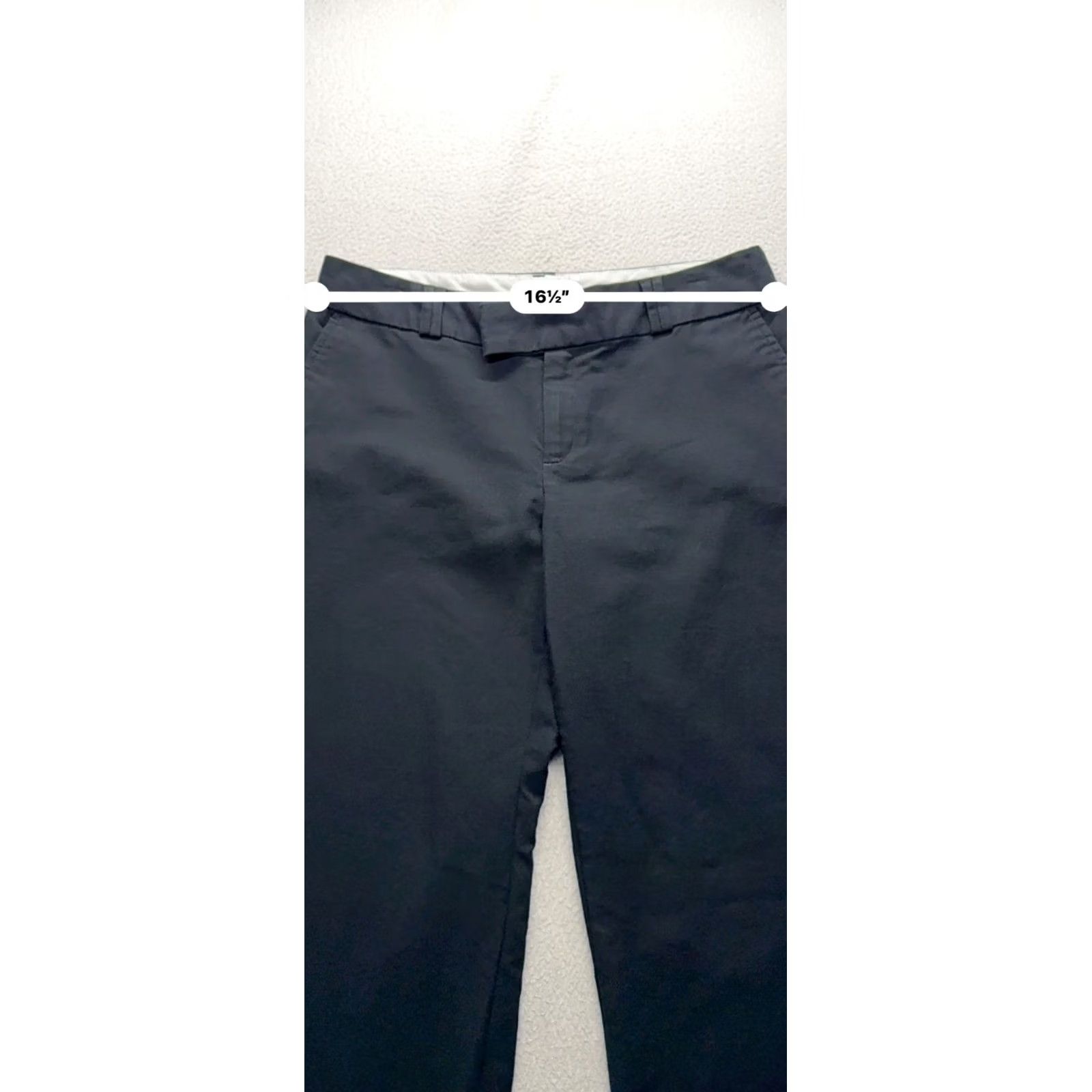 Banana Republic Banana Republic Pants Wide-Leg Navy Size 10 Regular Women Dress Pants Cotton Spandex Machine Washable Front Zip Pockets Vintage No Size 32" / US 10 / IT 46 - 8 Thumbnail