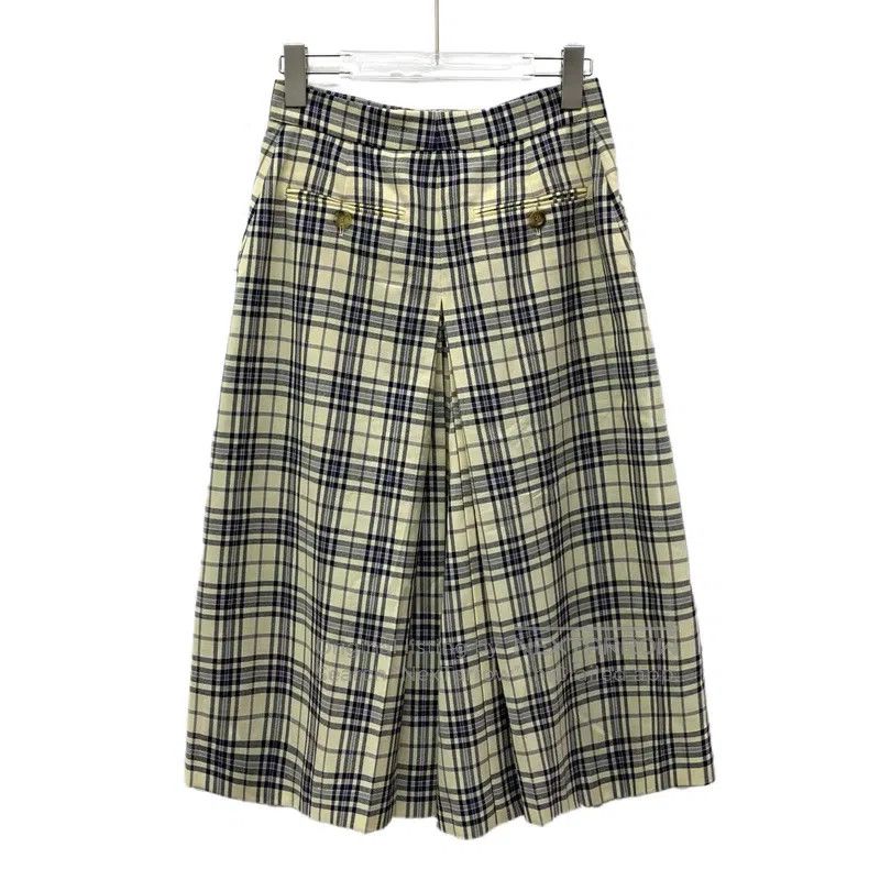 Gucci Gucci Colour-blocked plaid wool pleated casual seven-point Size 26" / US 2 / IT 38 - 2 Thumbnail