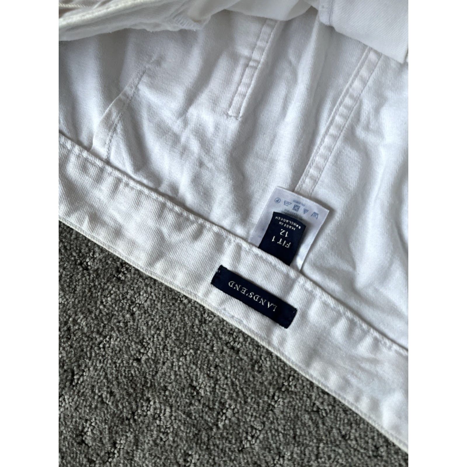 Lands' End Lands' End Slim Fit Ankle Jeans Womens 12 White Stretch Denim Size 34" / US 12 / IT 48 - 5 Thumbnail