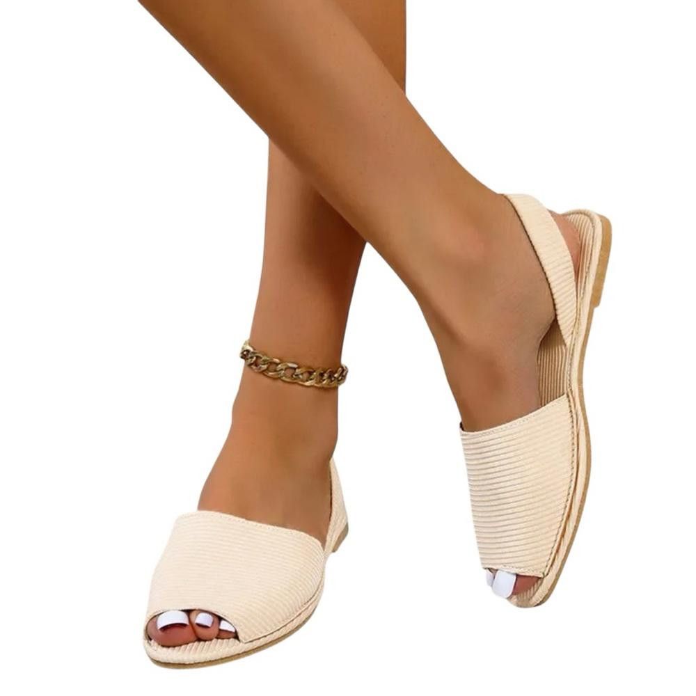 Designer Women's Beige Slingback Sandals Size 35 Size US 5 / IT 35 - 1 Thumbnail