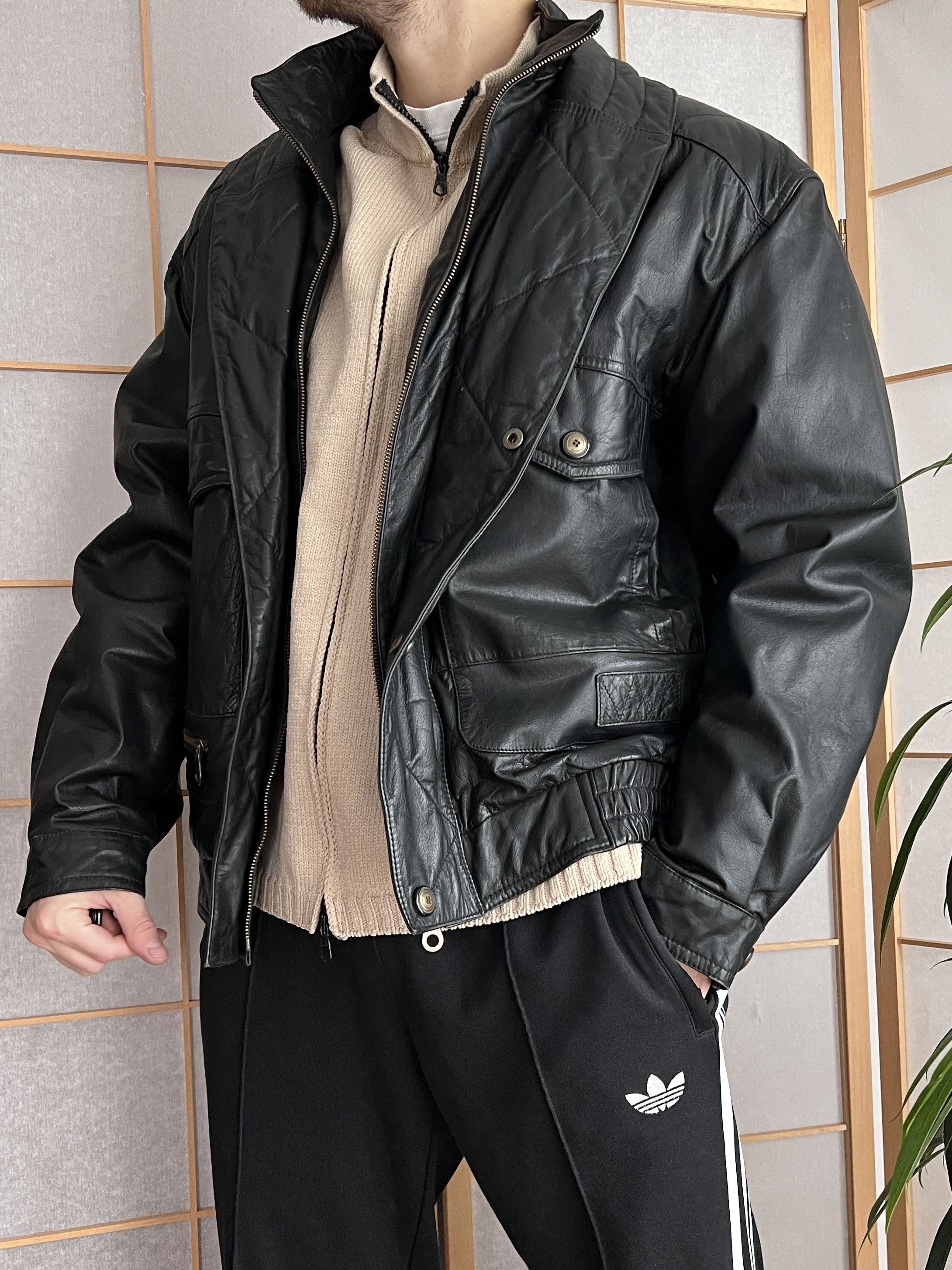 Hysteric Glamour Rick Owens Type Leather Jacket Yohji Yamamoto LGB Style Size US L / EU 52-54 / 3 - 8 Thumbnail