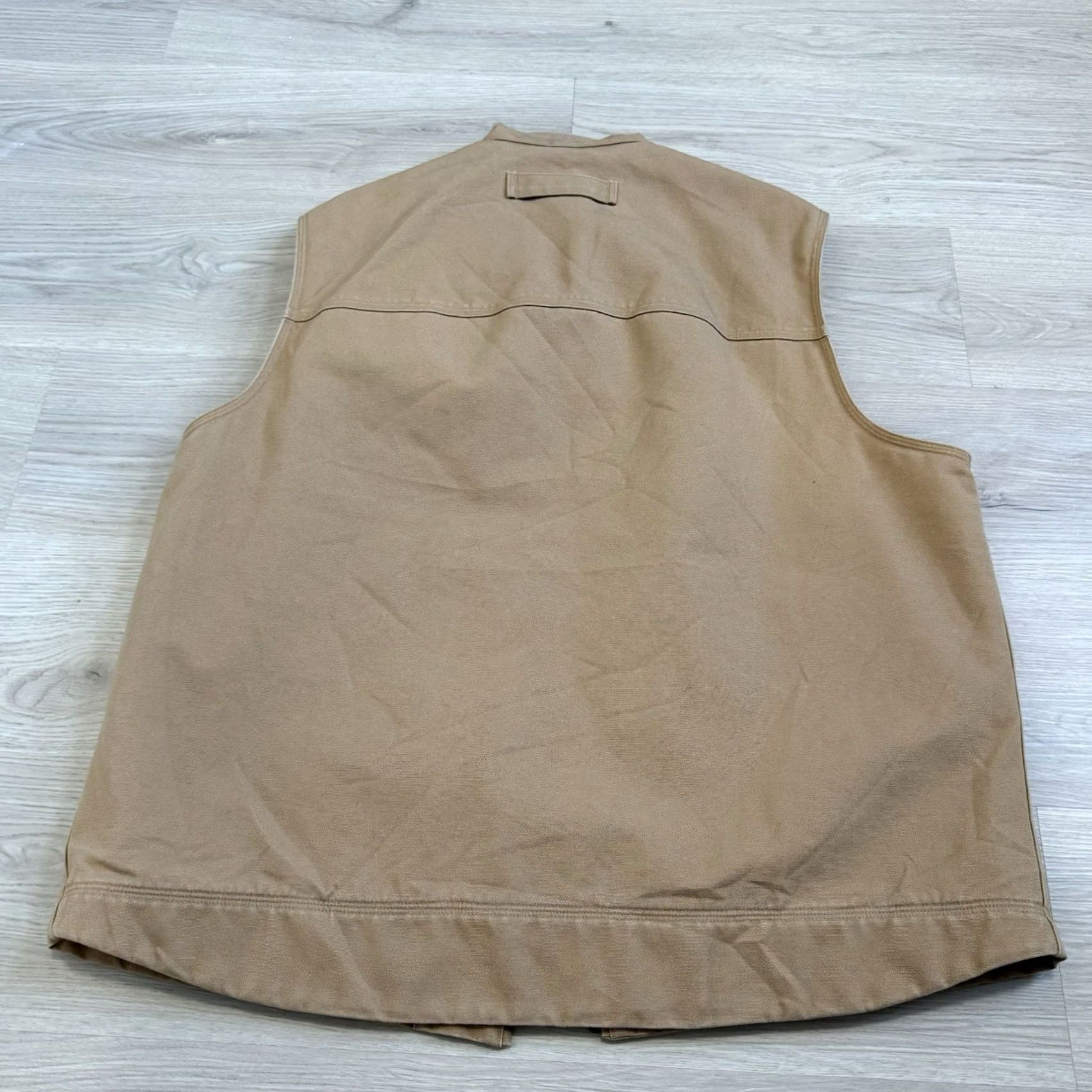Vintage L.L.Bean Vest Mens XL Brown Katahdin Iron Works Full Zip Pockets Canvas Wool Size US XL / EU 56 / 4 - 2 Thumbnail