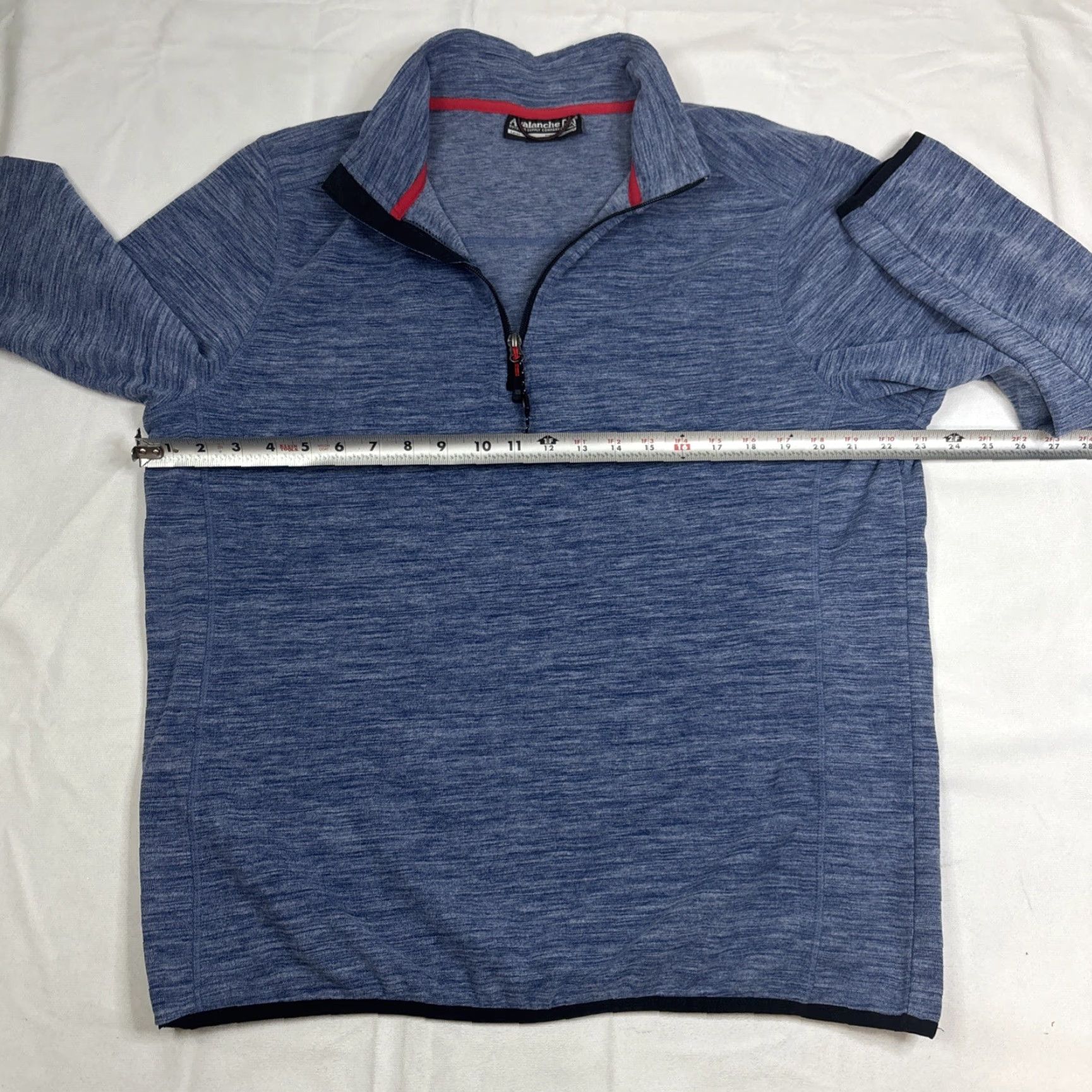 Avalanche Avalanche Mens Large Blue Quarter Zip Sweater Stand Up Collar Casual Size US L / EU 52-54 / 3 - 3 Thumbnail