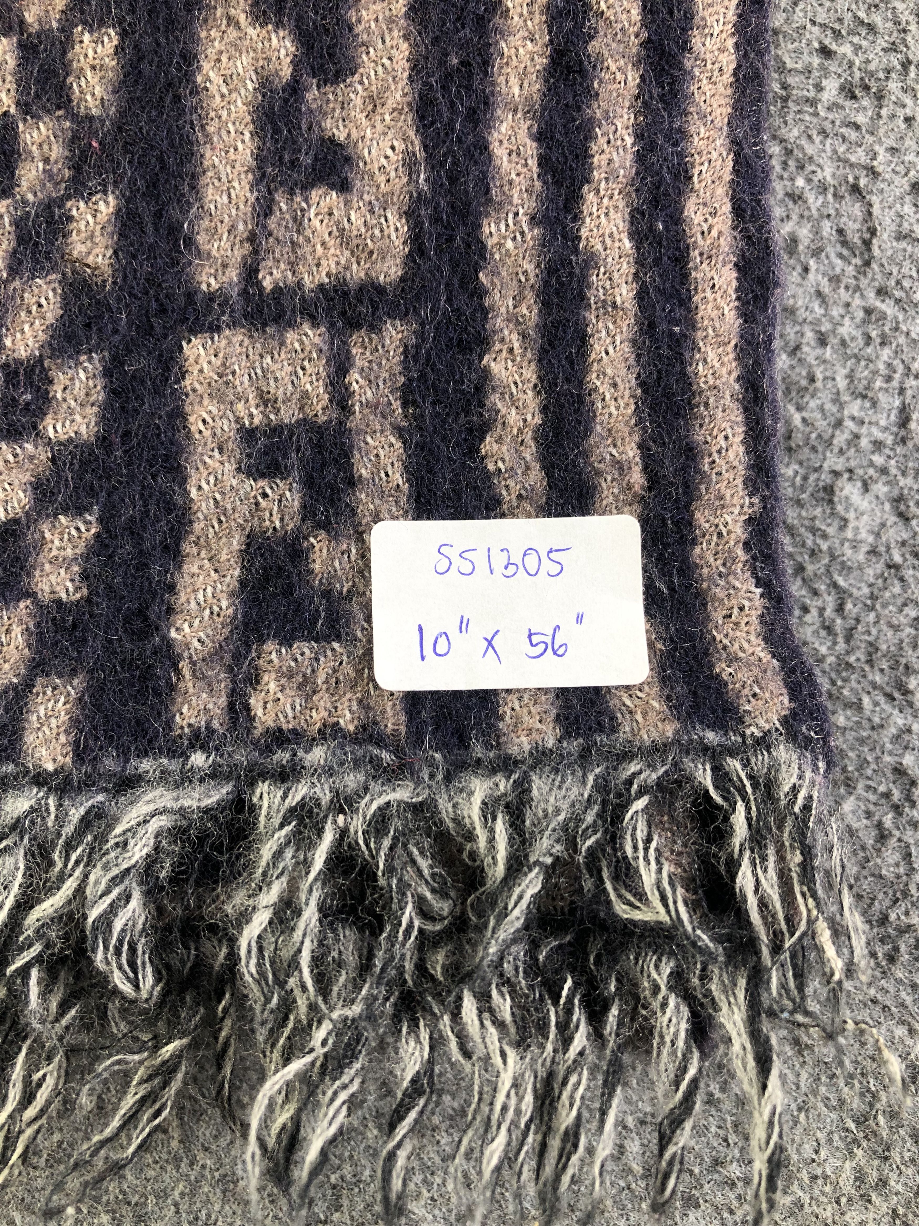Vintage Fendi Monogram Wool Scarf / Muffler / Neckwear SS1305 Size ONE SIZE - 6 Thumbnail