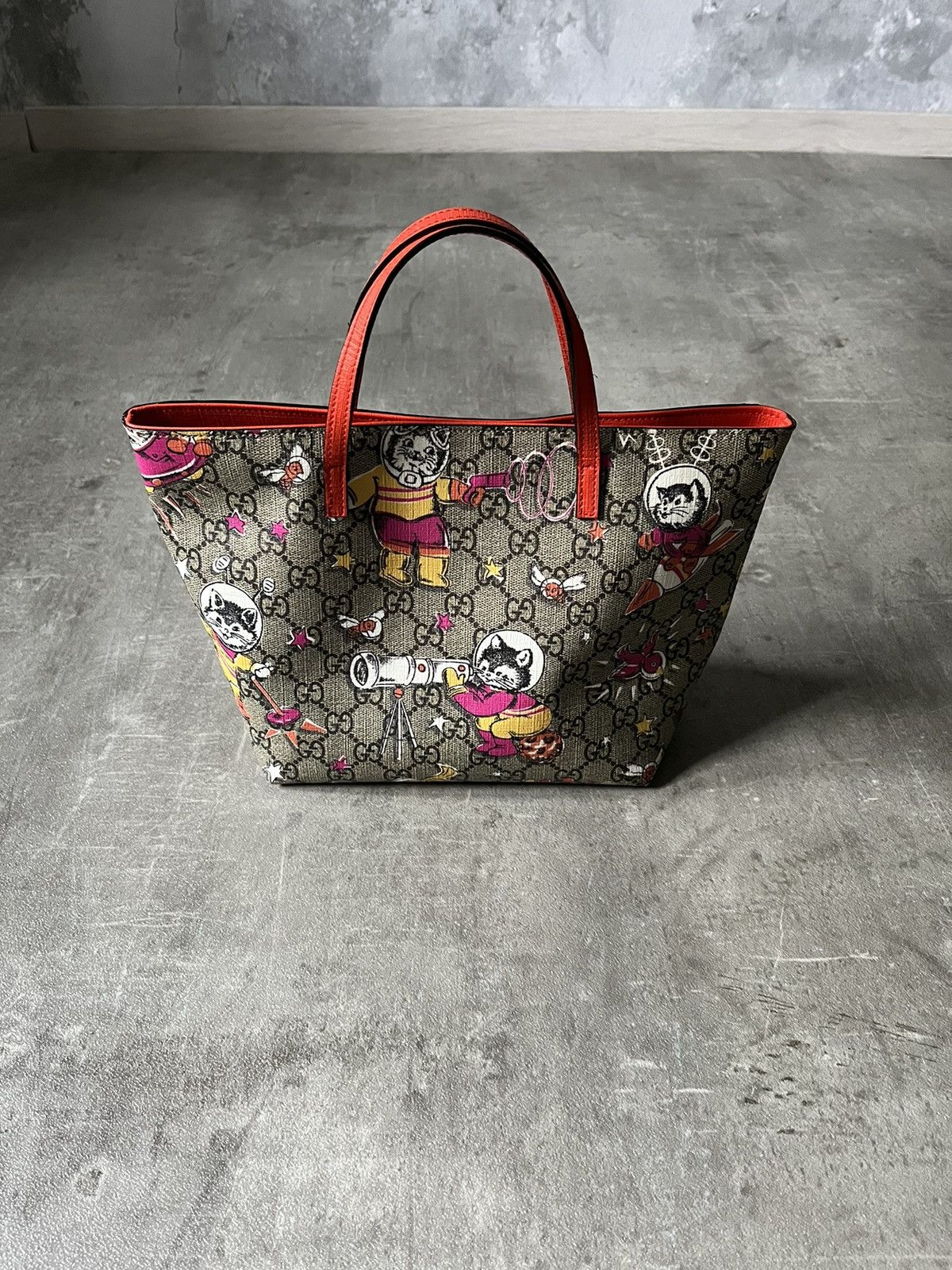 Gucci Gucci GG Monogram Spacecat leather tote bag Size ONE SIZE - 1 Thumbnail