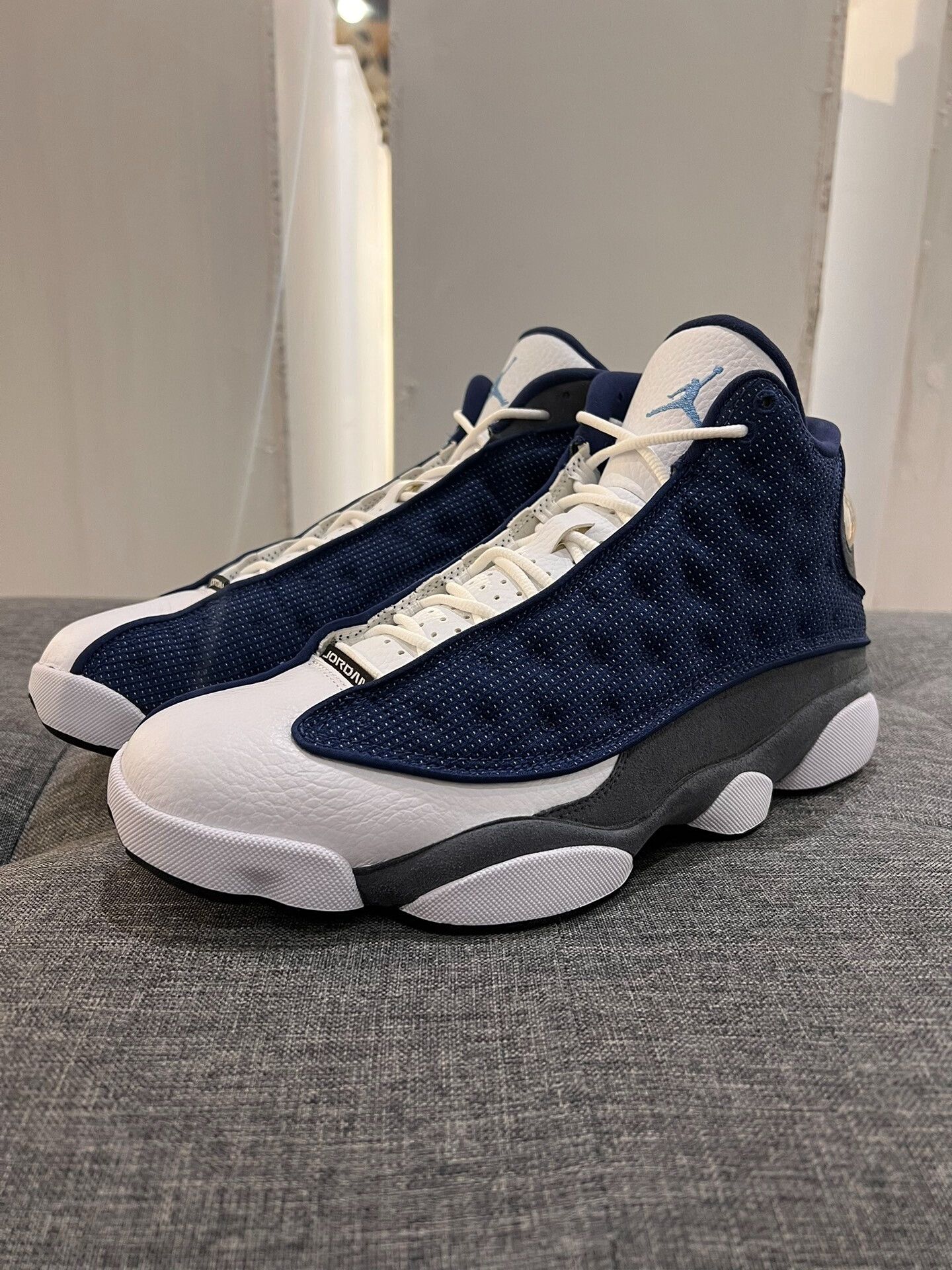 Jordan Brand aj13 retro flint grey navy blue sneakers Size US 10 / EU 43 - 1 Thumbnail