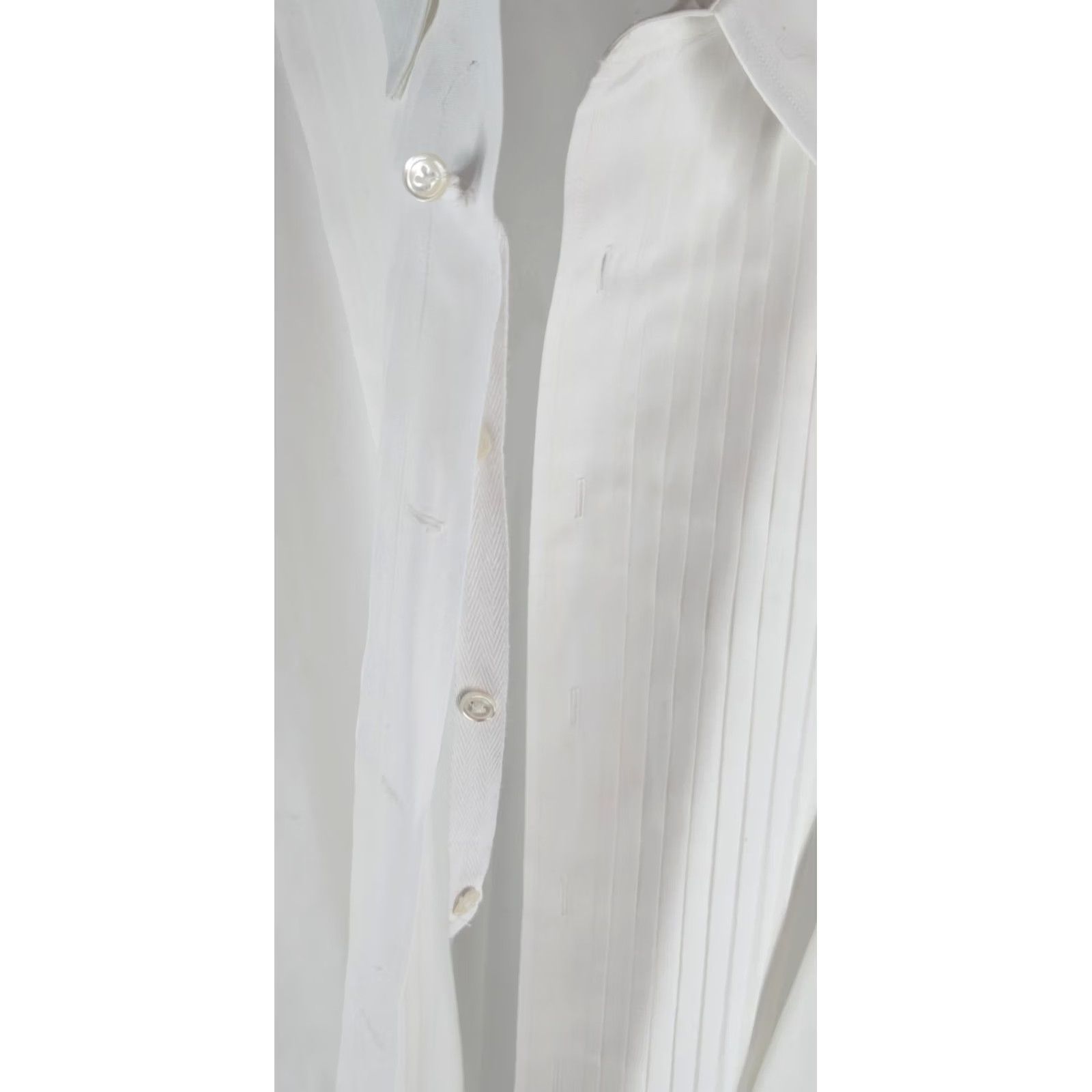 Brooks Brothers VINTAGE Brooks Brothers Dress Shirt 20-5 White Pleated French Cuff Mens 80s 90s Tuxedo Shirt White Formal Shirt Big and Tall Size US XXL / EU 58 / 5 - 4 Thumbnail