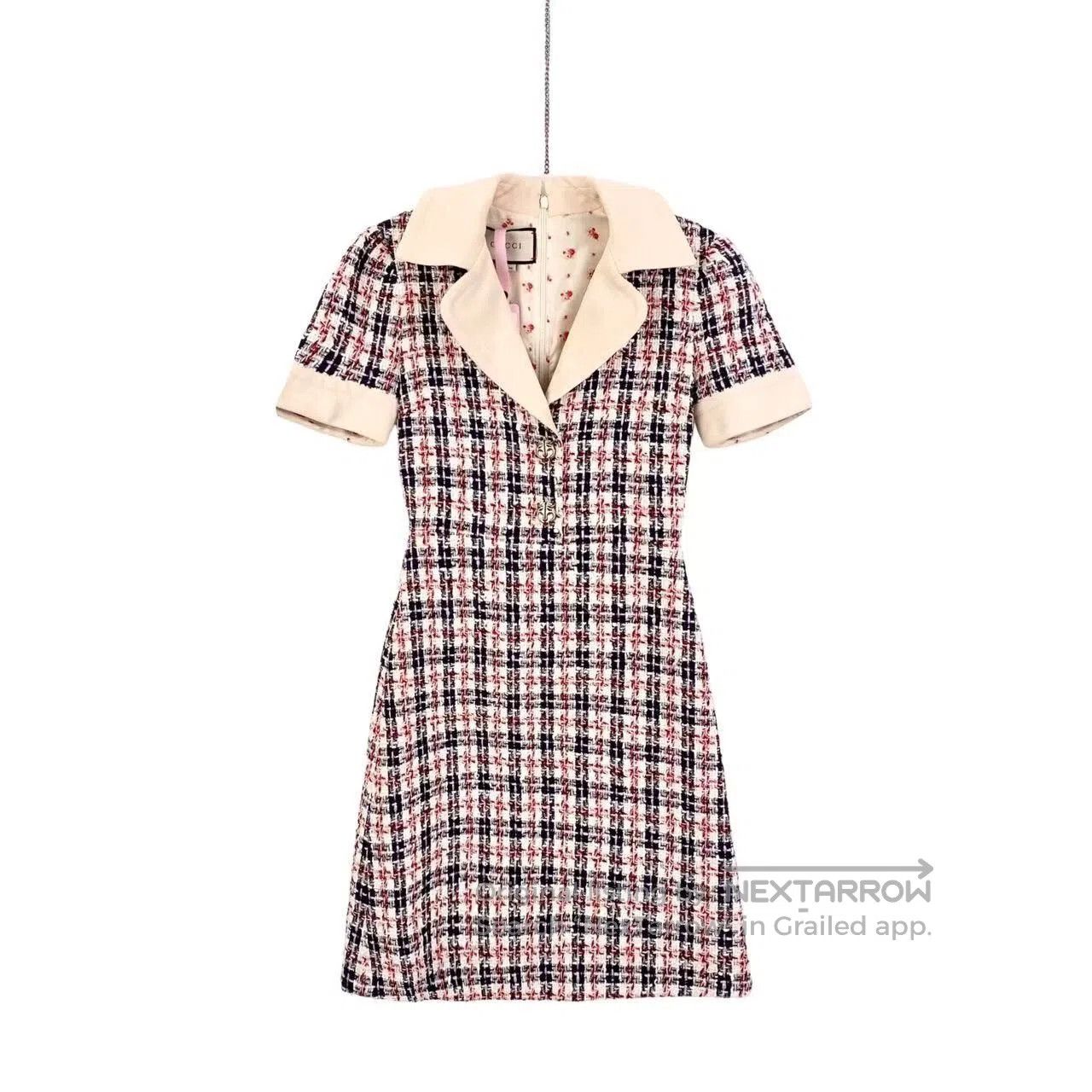 Gucci Guicci Lapel woolen houndstooth dress| Size XXS / US 00 / IT 34 - 1 Thumbnail