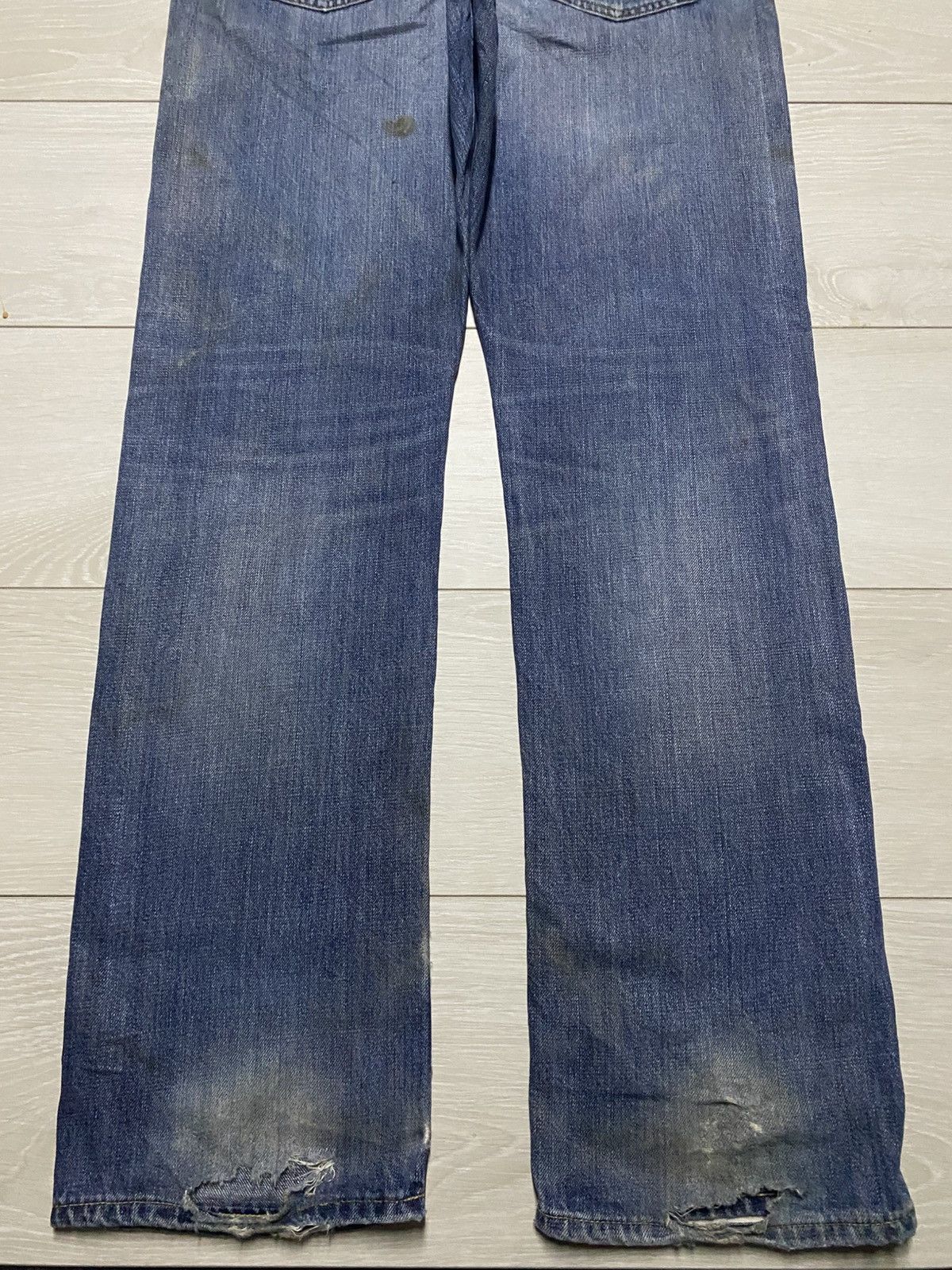 Japanese Brand Vintage Uniqlo Grunge Selvedge Distressed Jeans Size US 36 / EU 52 - 6 Thumbnail