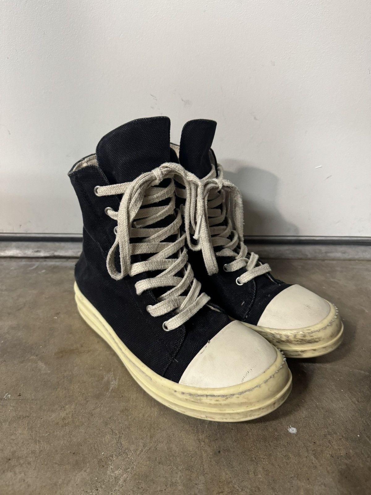 Rick Owens Rick Owens DRKSHDW Ramones High Top Sneakers Size US 8.5 / IT 38.5 - 2 Thumbnail