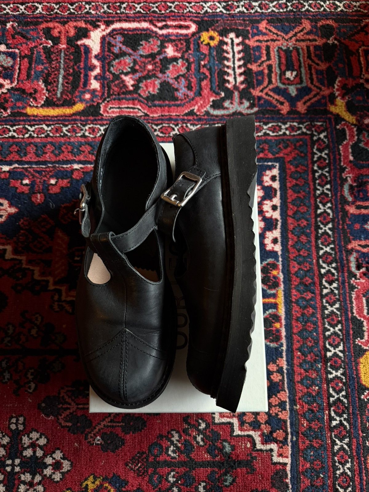 Our Legacy Camden in Car Tire Black Leather Size US 12 / EU 45 - 2 Thumbnail
