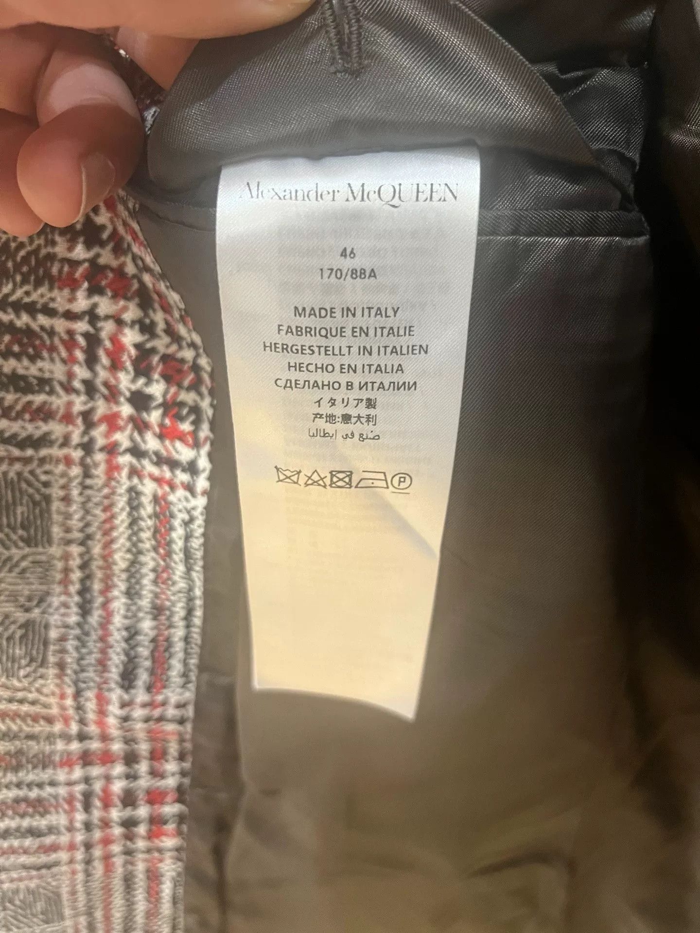 Alexander McQueen Alexander McQueen Wool Prince of Wales Patchwork Suit Size US S / EU 44-46 / 1 - 6 Thumbnail