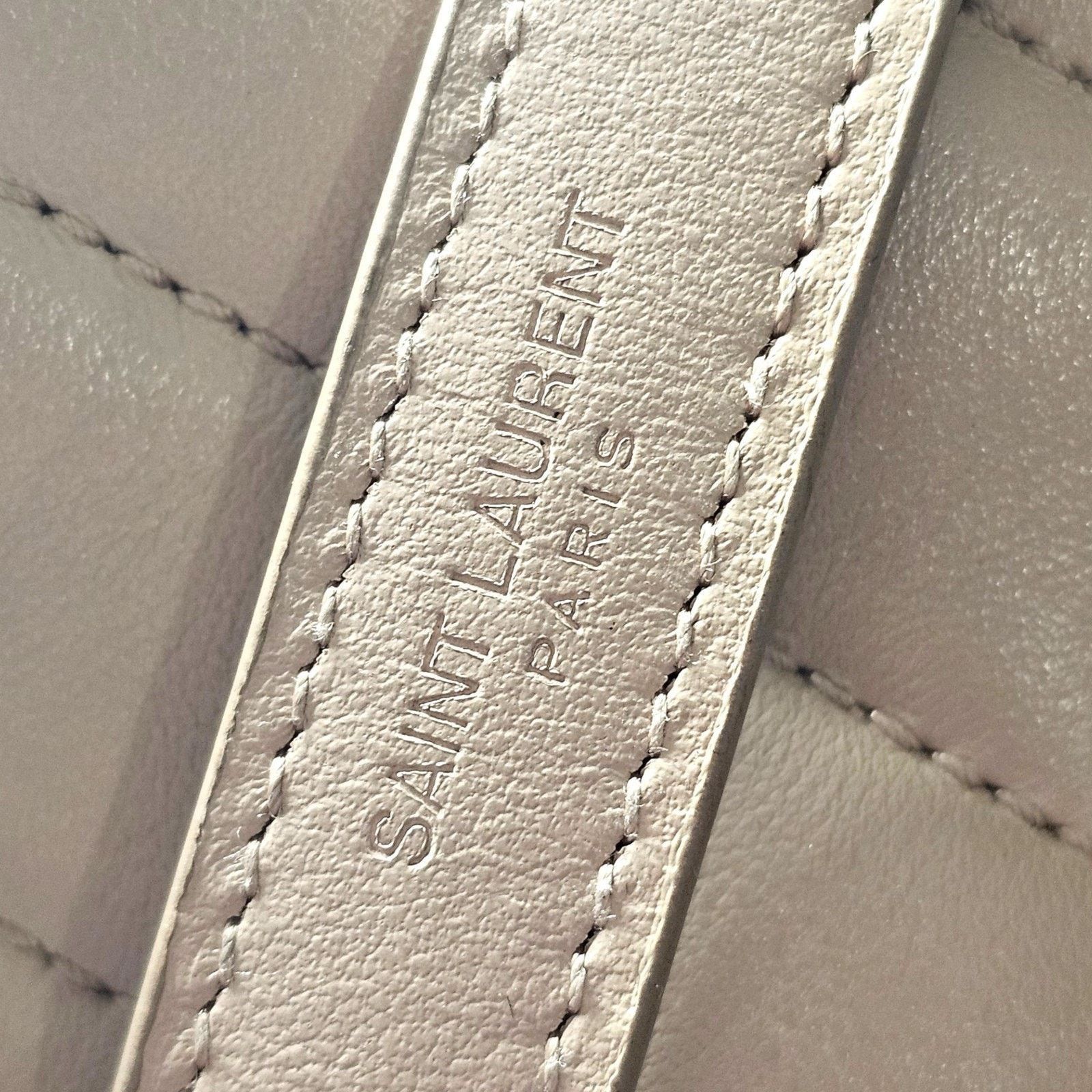 Saint Laurent Paris YSL Loulou Medium Shoulder Bag Leather Chain Bag Beige $3200 Size ONE SIZE - 14 Thumbnail
