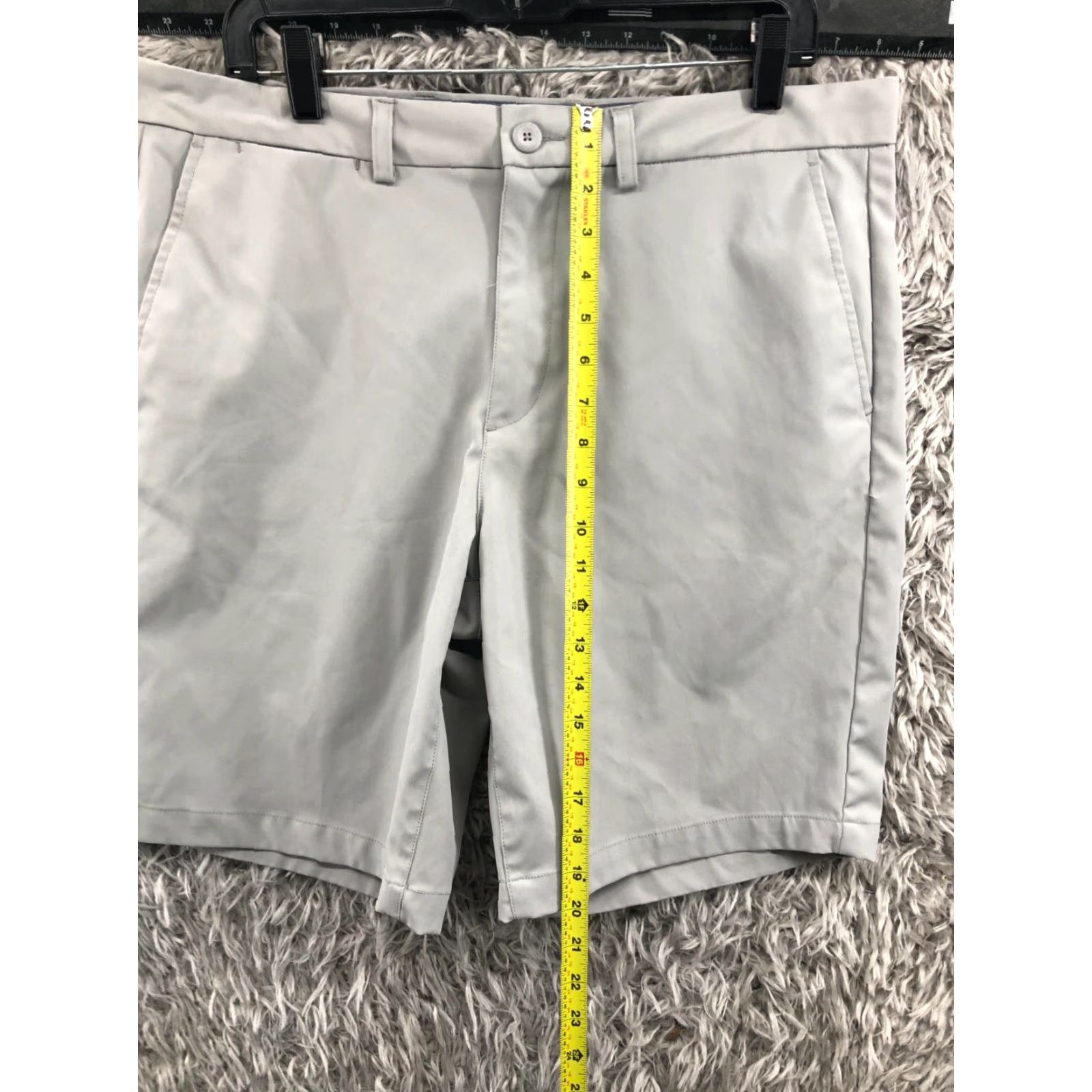 George George Mens Chino Shorts 36 Mid Rise Medium Wash Gray Size US 36 / EU 52 - 3 Thumbnail