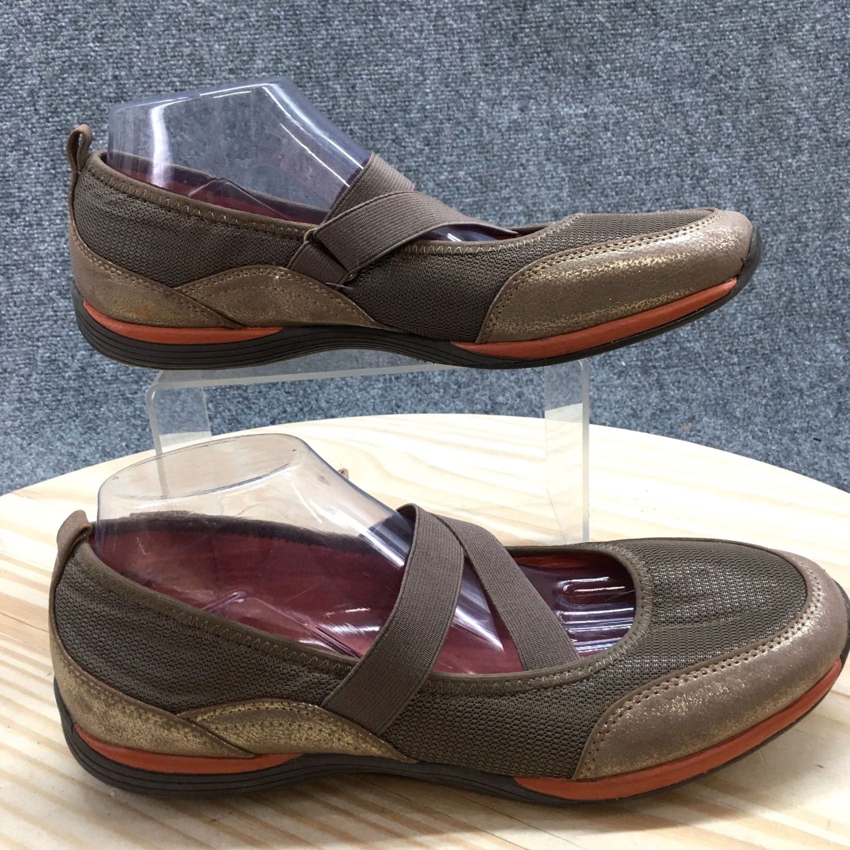 Vintage White Mountain Mary Jane Womens 11M Brown Cliffs Round Toe Slip On Flats Casual Size US 11 / IT 41 - 2 Thumbnail