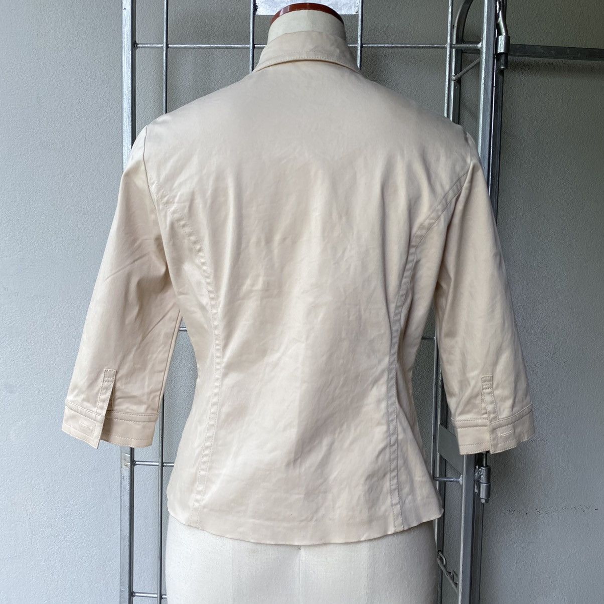 Courreges Courreges Gold Collared Fitted Shirt Size L / US 10 / IT 46 - 4 Thumbnail