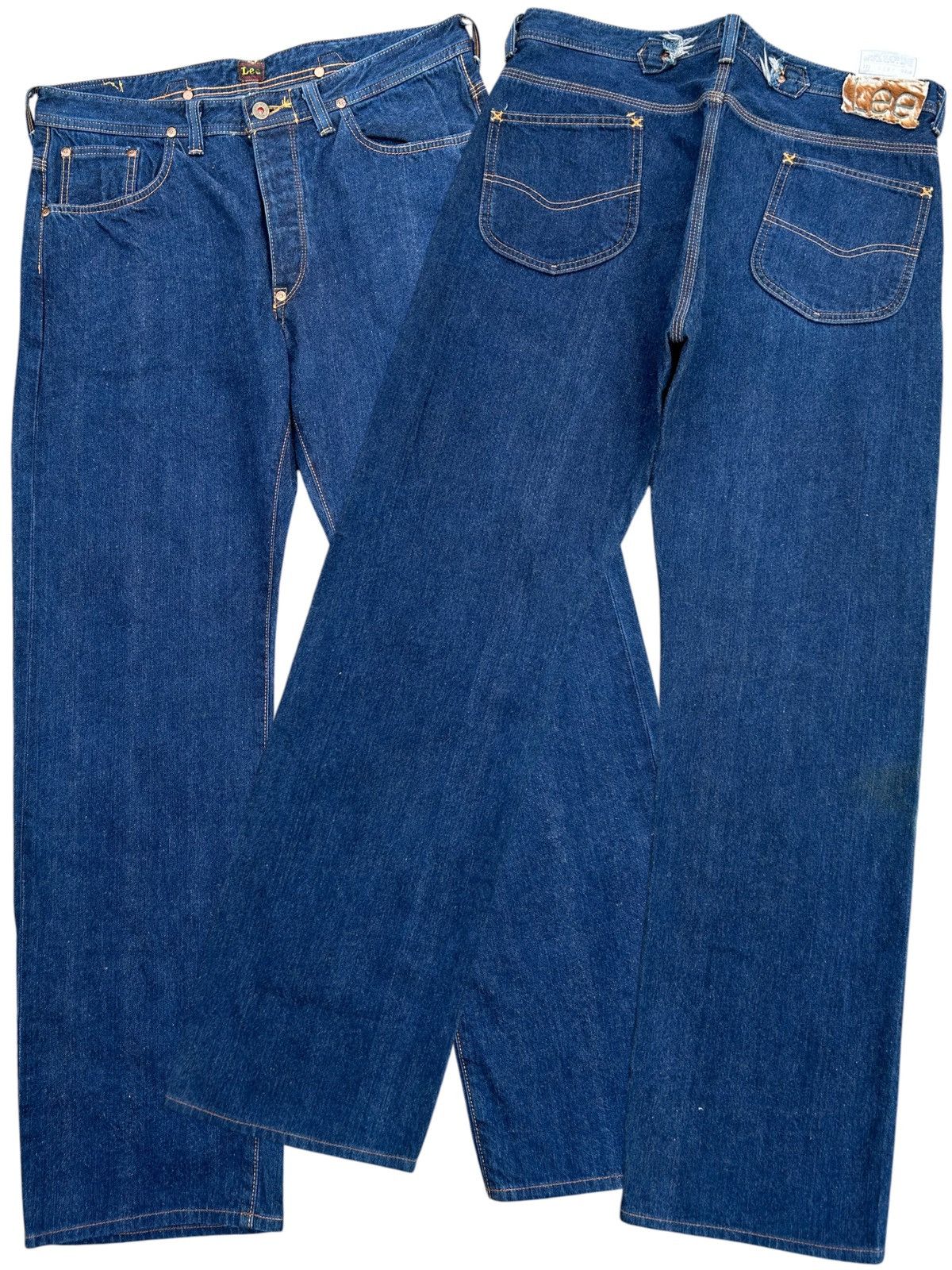 Kapital Buckle Back Vintage Lee Cowboy Selvedge Distressed Denim Size US 36 / EU 52 - 2 Thumbnail
