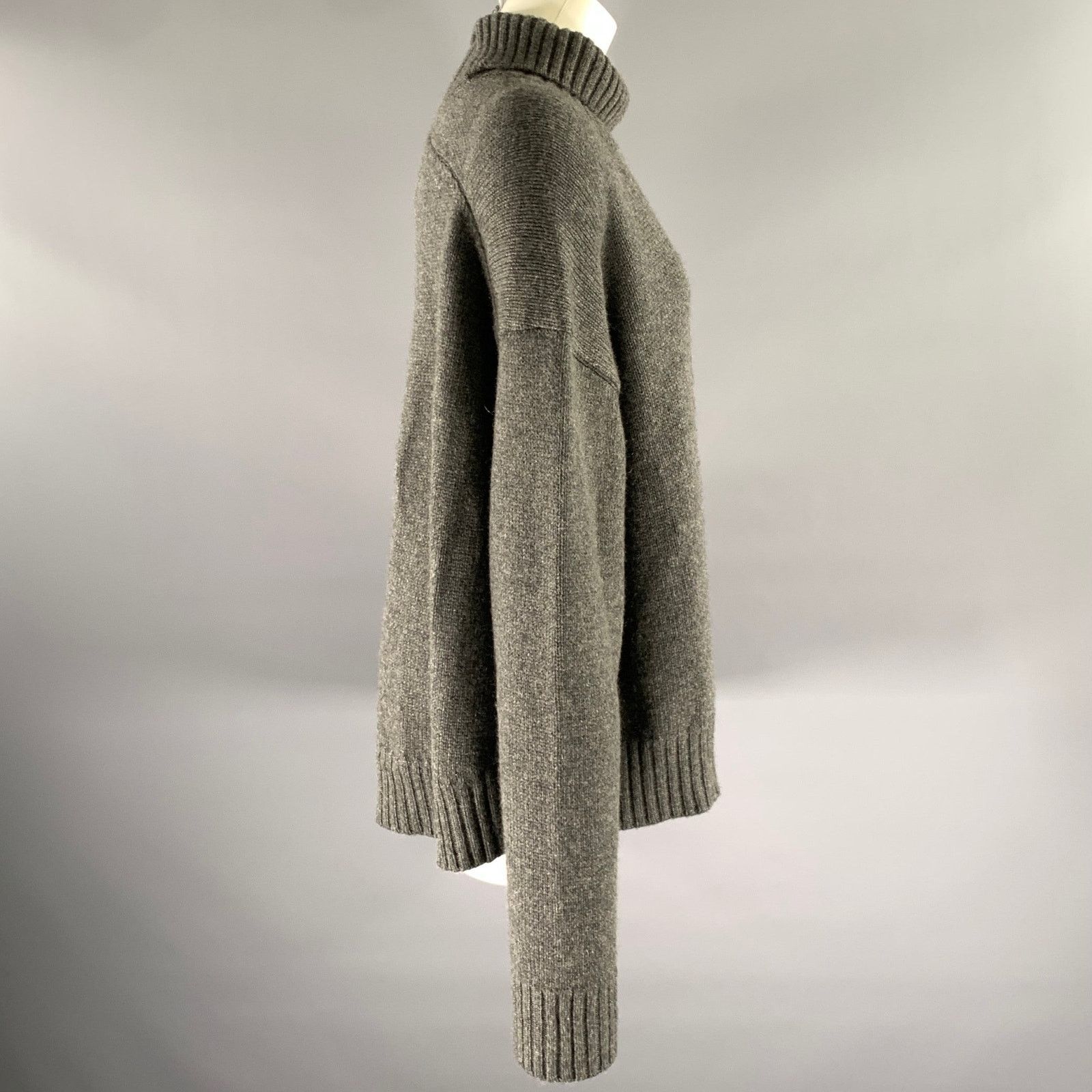 Jil Sander JIL SANDER Size M Grey Cashmere Blend Turtleneck Sweater Size M / US 6-8 / IT 42-44 - 3 Thumbnail