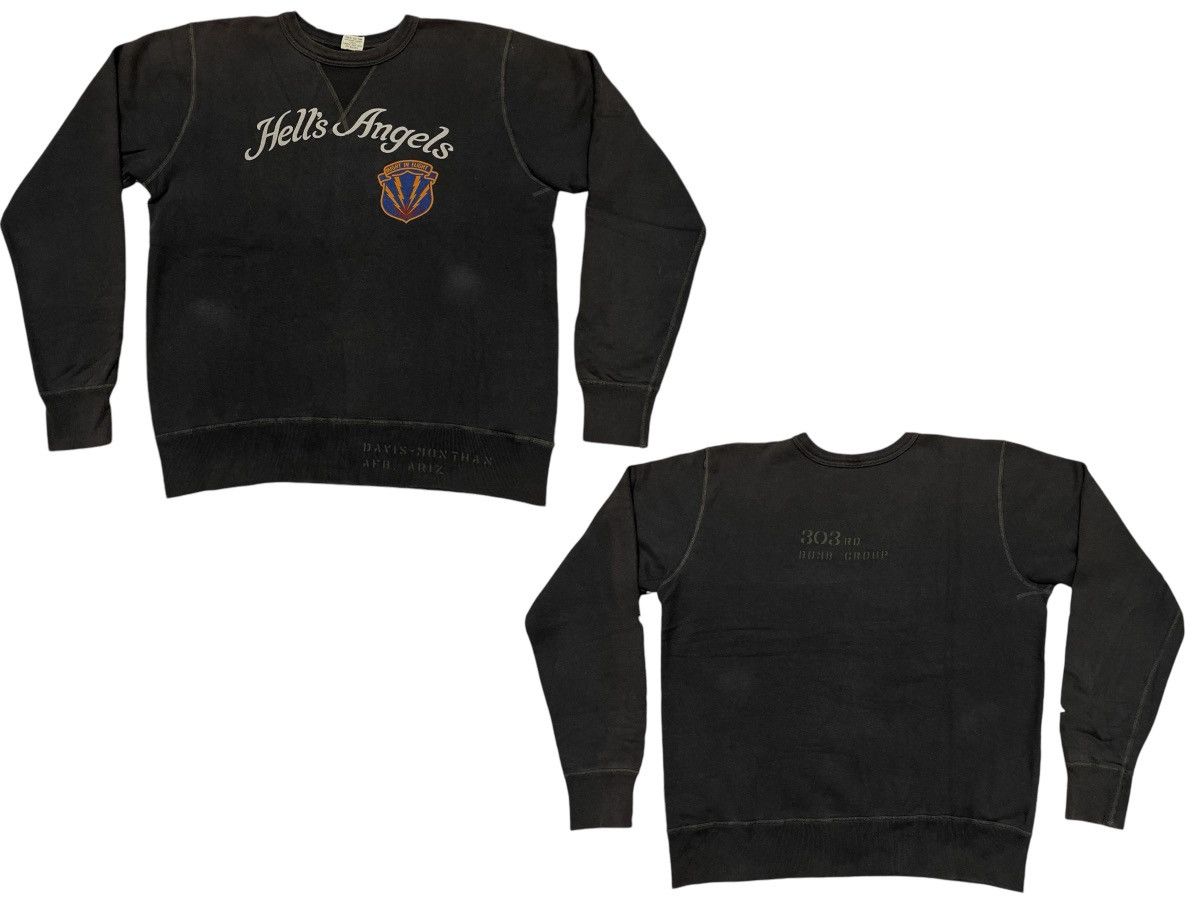 Buzz Rickson's VINTAGE BUZZ RICKSON SWEATSHIRT “HELLS ANGELS” CHARCOAL L Size US L / EU 52-54 / 3 - 1 Thumbnail