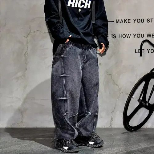 Japanese Brand × Jean Streetwear Baggy Vintage Washed Jeans Pants Size US 30 / EU 46 - 1 Thumbnail