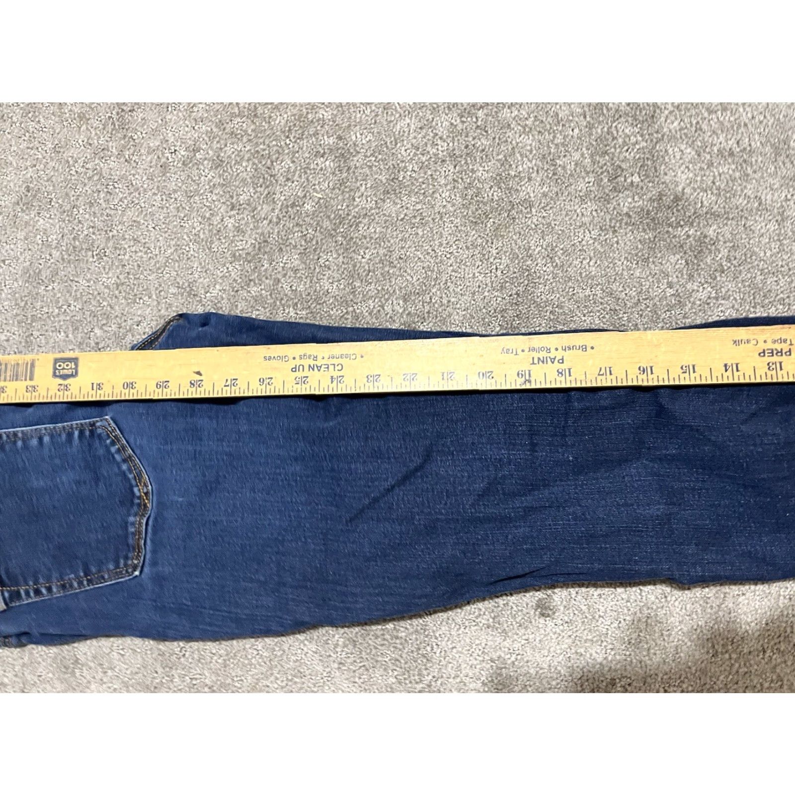 Gap Gap Jeans Womens 27L Dark Blue Solid Jegging Denim Distressed Size 27" / US 4 / IT 40 - 7 Thumbnail
