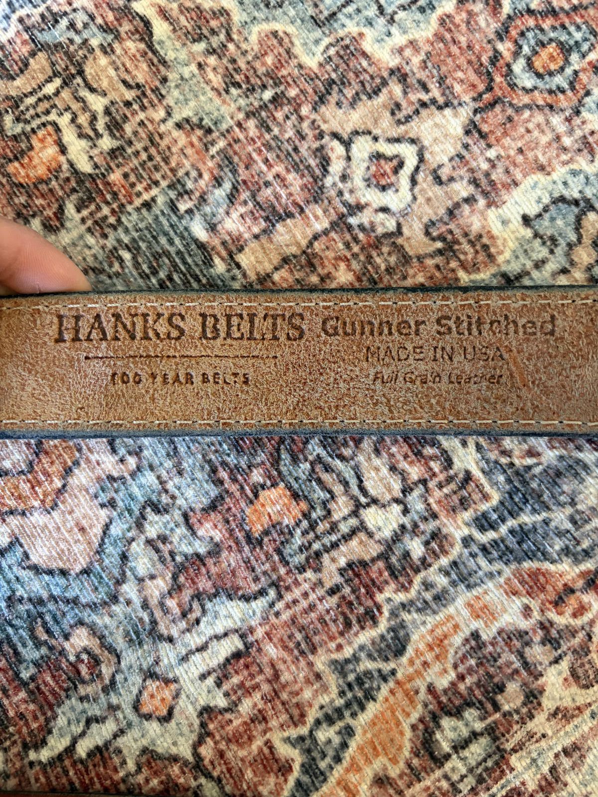 Other Hanks Belts Gunner Stitched Full Grain Leather Made in USA Size ONE SIZE - 2 Thumbnail