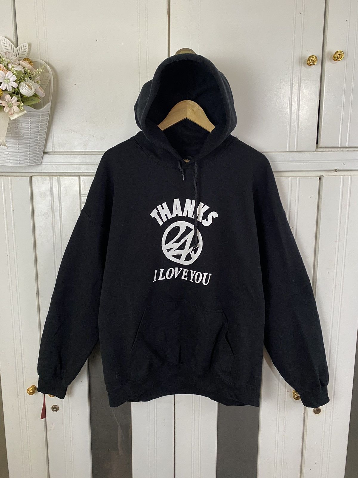 image of Vintage 24 Karats Hoodies in Black, Men's (Size XL)