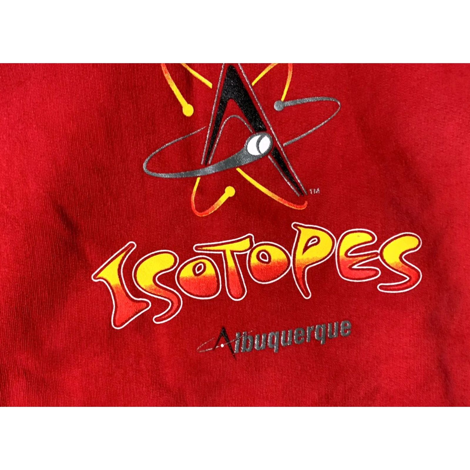 Vintage VINTAGE 90s Albuquerque Isotopes Baseball Hoodie Mens XL Red Size US XL / EU 56 / 4 - 2 Thumbnail