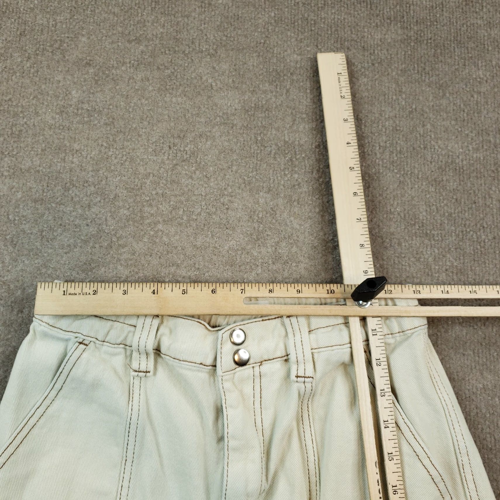 Pacsun PacSun Women's Beige Cargo Pants Medium Elastic Waist Straight Leg Size 32" / US 10 / IT 46 - 4 Thumbnail