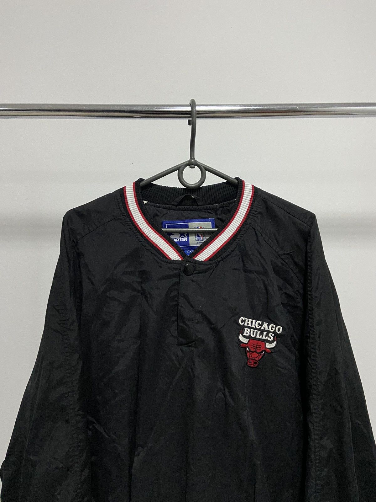 NBA × Vintage Chicago Bulls Sweatshirt Nylon NBA Big Logo Vintage Basket Size US XXL / EU 58 / 5 - 3 Thumbnail