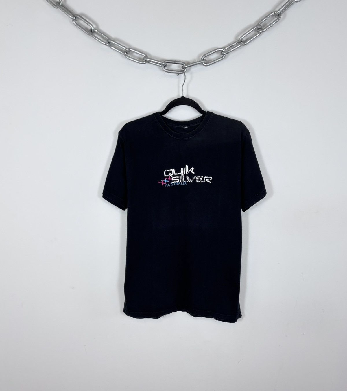 Quiksilver Vintage Quiksilver Australia Streamline Big Logo Black Tee Size US L / EU 52-54 / 3 - 1 Thumbnail