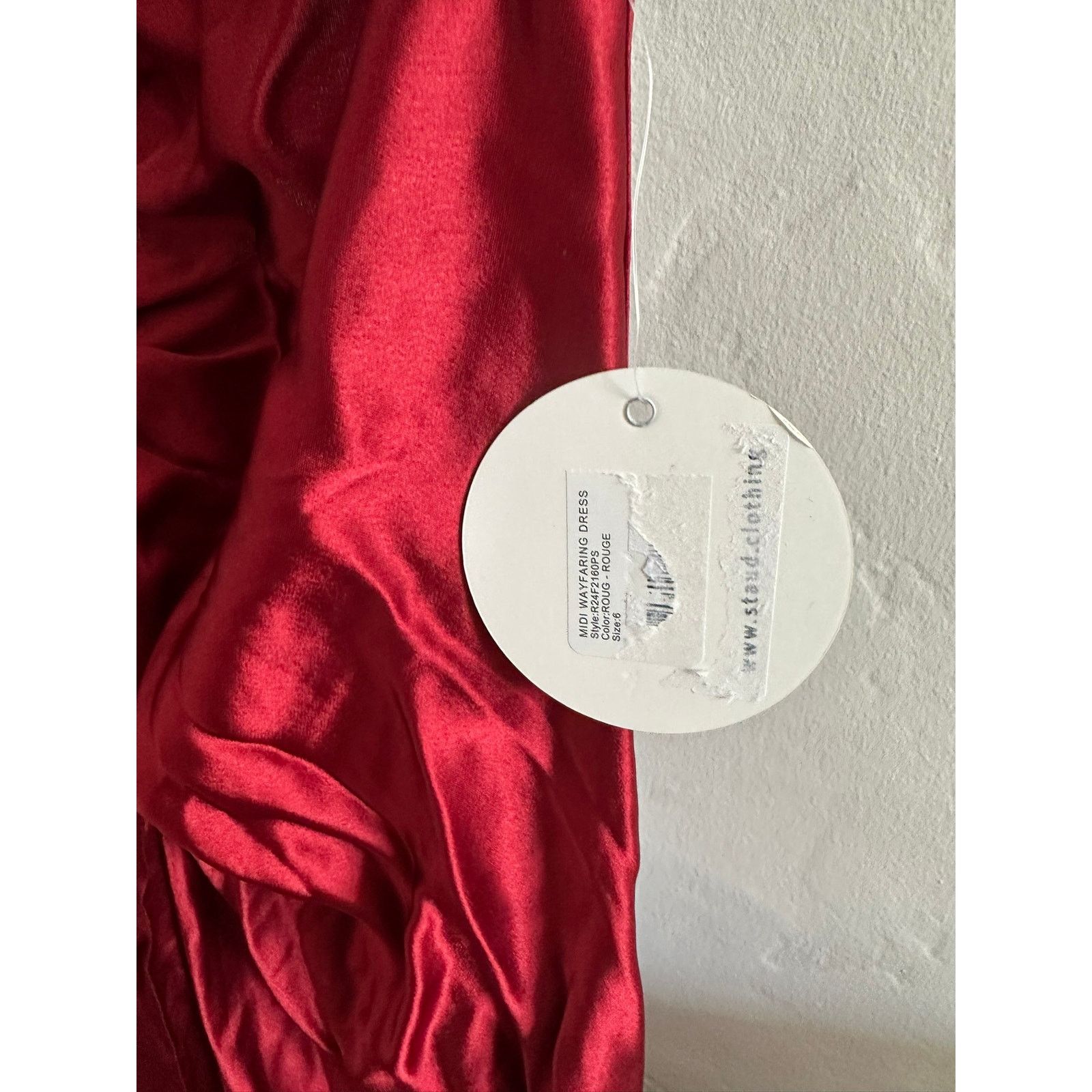 Staud STAUD Midi Wayfaring Dress Rouge 6 Size M / US 6-8 / IT 42-44 - 4 Thumbnail