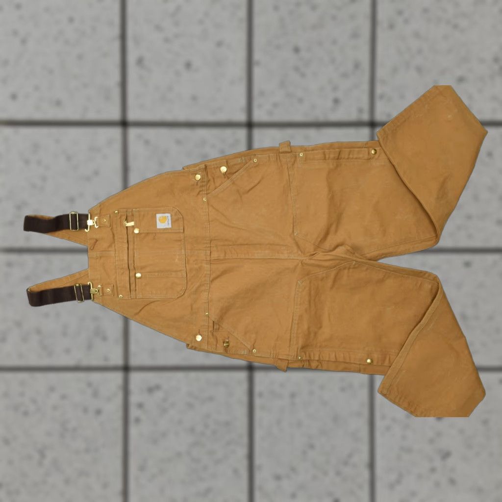 Carhartt VINTAGE Carhartt Overalls Pants Workwear Duck Bib 30" Inseam Brown Cotton Canvas 5-Pocket Mens Size US 38 / EU 54 - 1 Thumbnail