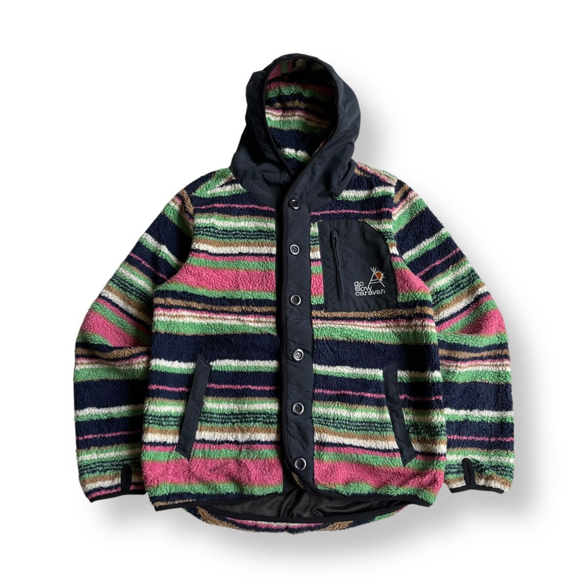 Go Slow Caravan Fleece Button Up Hoodie