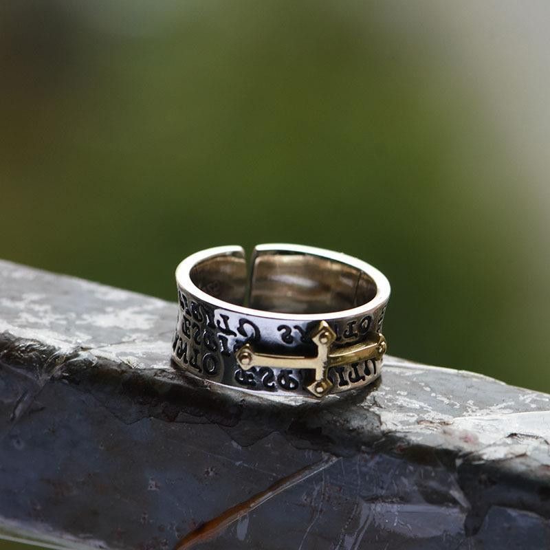 VIBE Vintage Open Cross Ring Size ONE SIZE - 1 Thumbnail