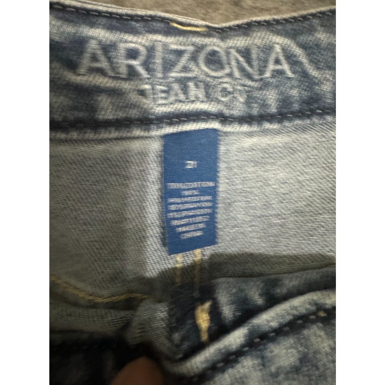 Vintage Arizona Jean Co Women's High Rise Curvy Mom Jeans Sz 21 Blue Denim Butterfly Embroidered Relaxed Fit 21 Jeans Womens Size 42" / US 20 - 4 Thumbnail