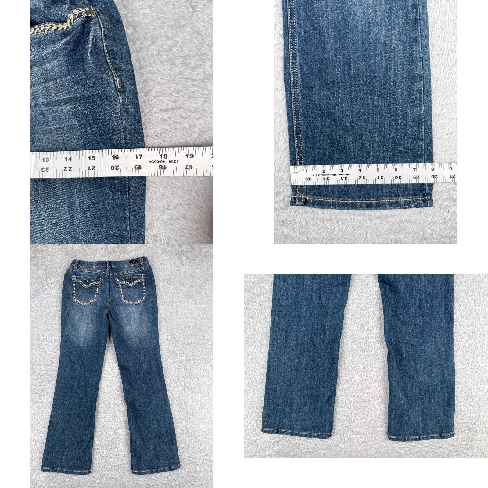 Vintage Earl Jean Jeans Women 6P Blue Bootcut Embroidered Low Rise Cotton Blend 28x28 Jeans Women 6P Blue Bootcut Embroidered Low Rise Cotton Blend 28x28 Size 28" / US 6 / IT 42 - 9 Thumbnail