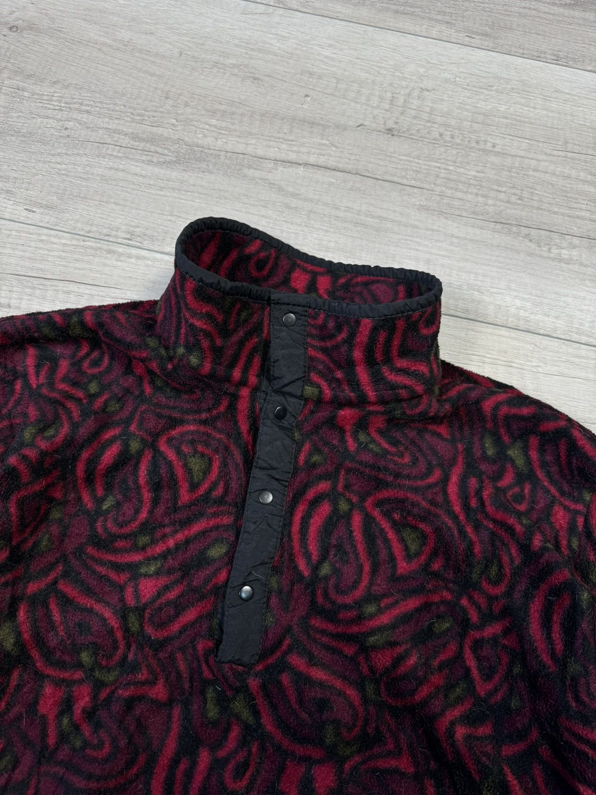 L.L. Bean Vintage 90s L.L. Bean Russell Snap Printed Fleece Sweater Size US M / EU 48-50 / 2 - 4 Thumbnail