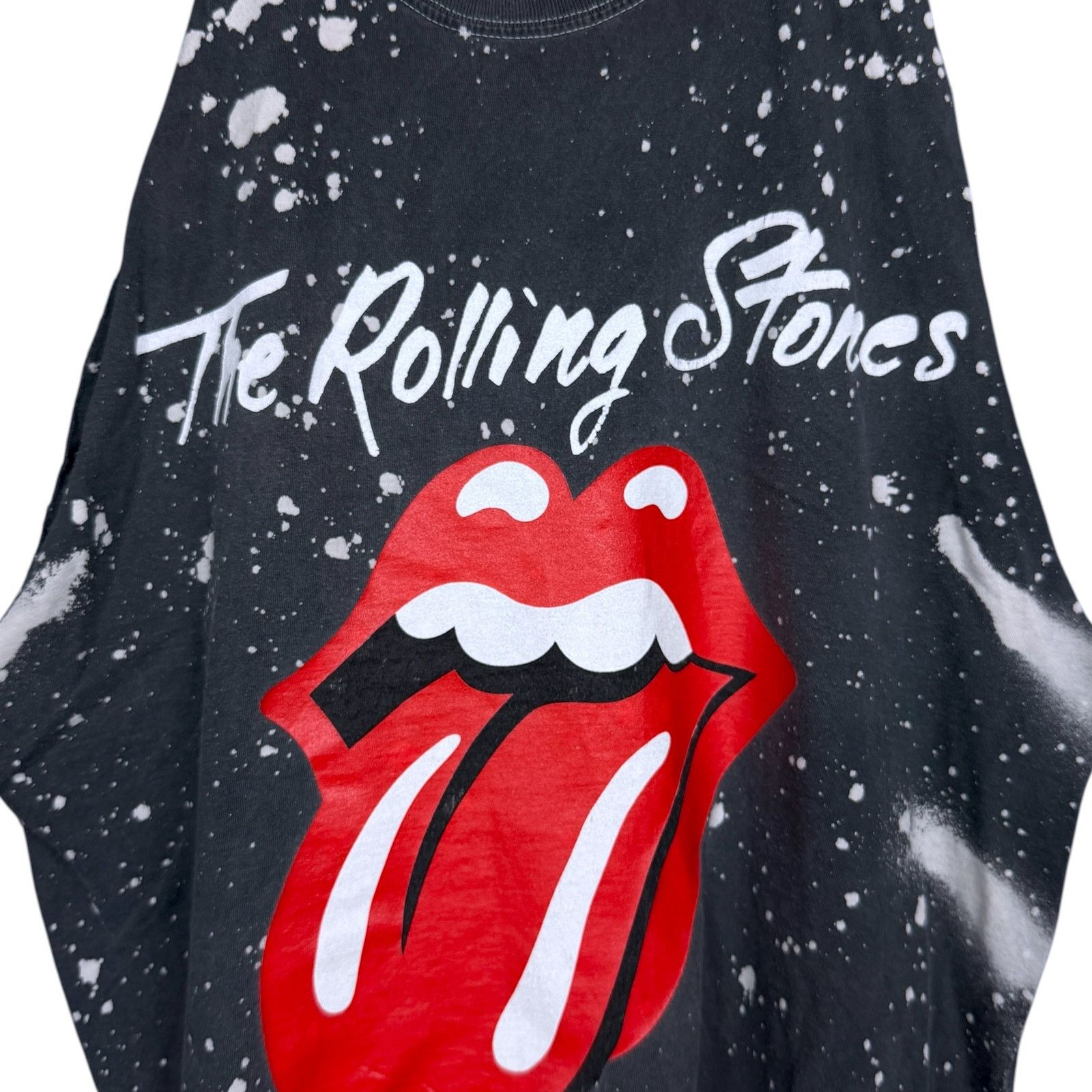 Other The Rolling Stones Large Classic Tongue Logo Acid Wash Tank Size US L / EU 52-54 / 3 - 4 Thumbnail