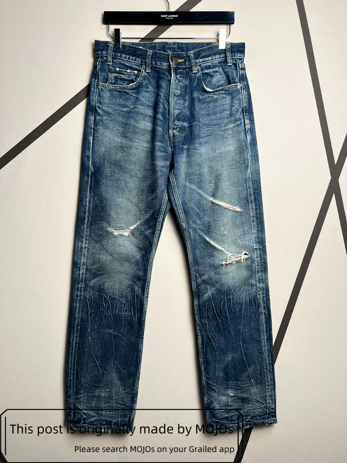 Sz 30 Celine 21SS Worn Distressed Straight Denim mojos4916