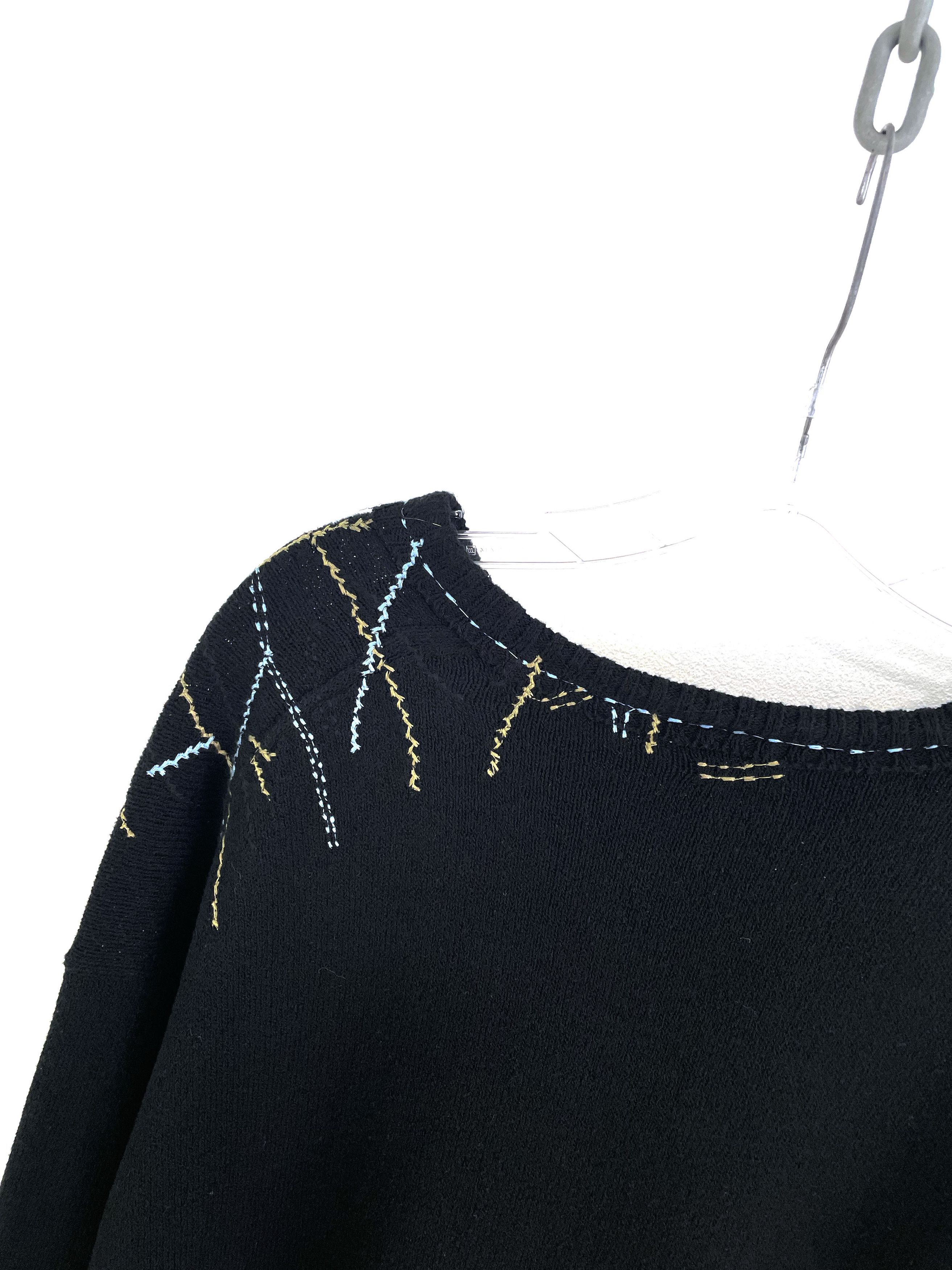 Yohji Yamamoto Contrast Stitch Knit Sweater Size US L / EU 52-54 / 3 - 9 Thumbnail