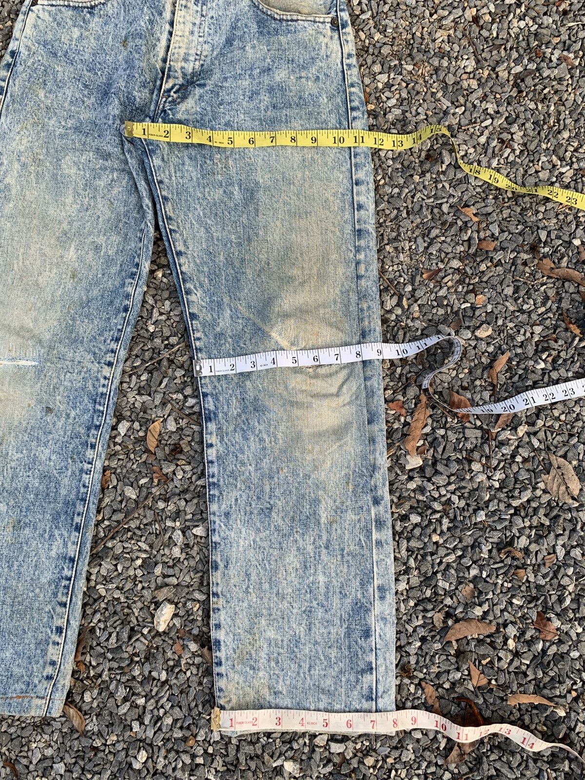 Kapital VINTAGE LEVI'S 502X BIG E SELVEDGE ASIDWASH DISTRESSED DENIM Size US 28 / EU 44 - 18 Thumbnail
